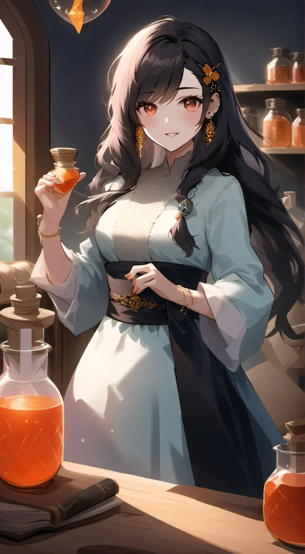 ai character: pregnant  background