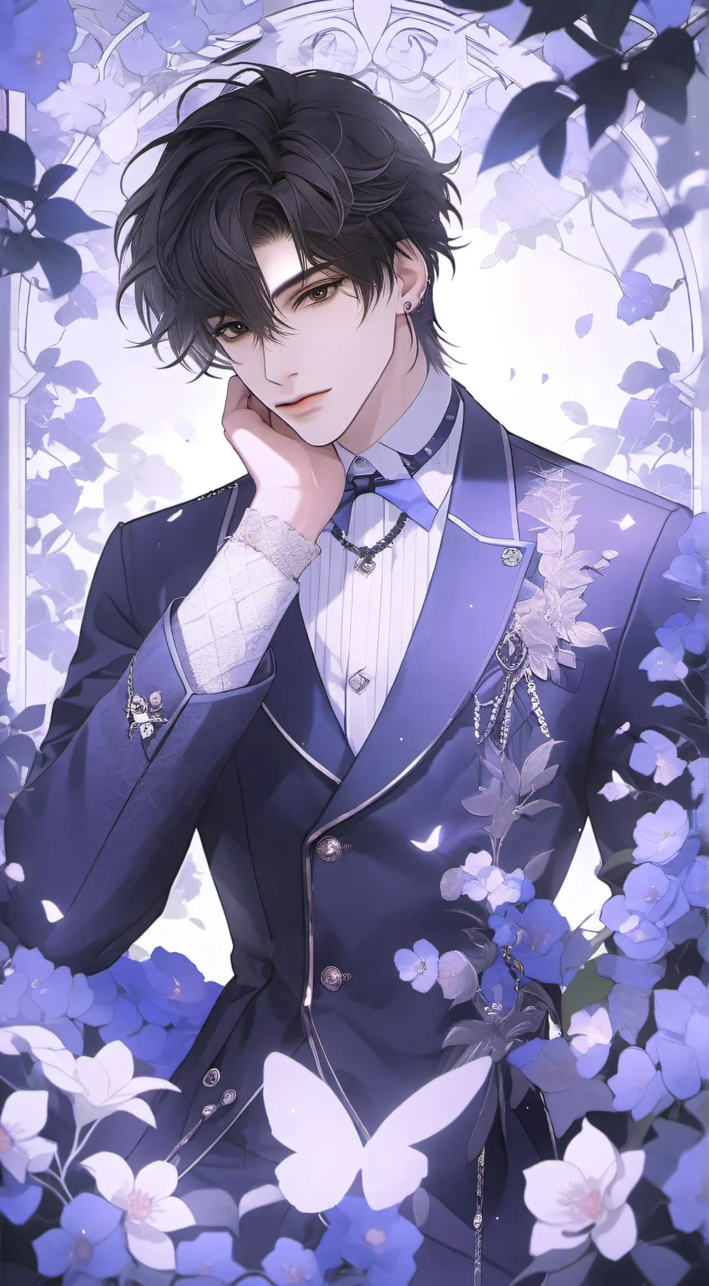 ai character: Edward Arial background