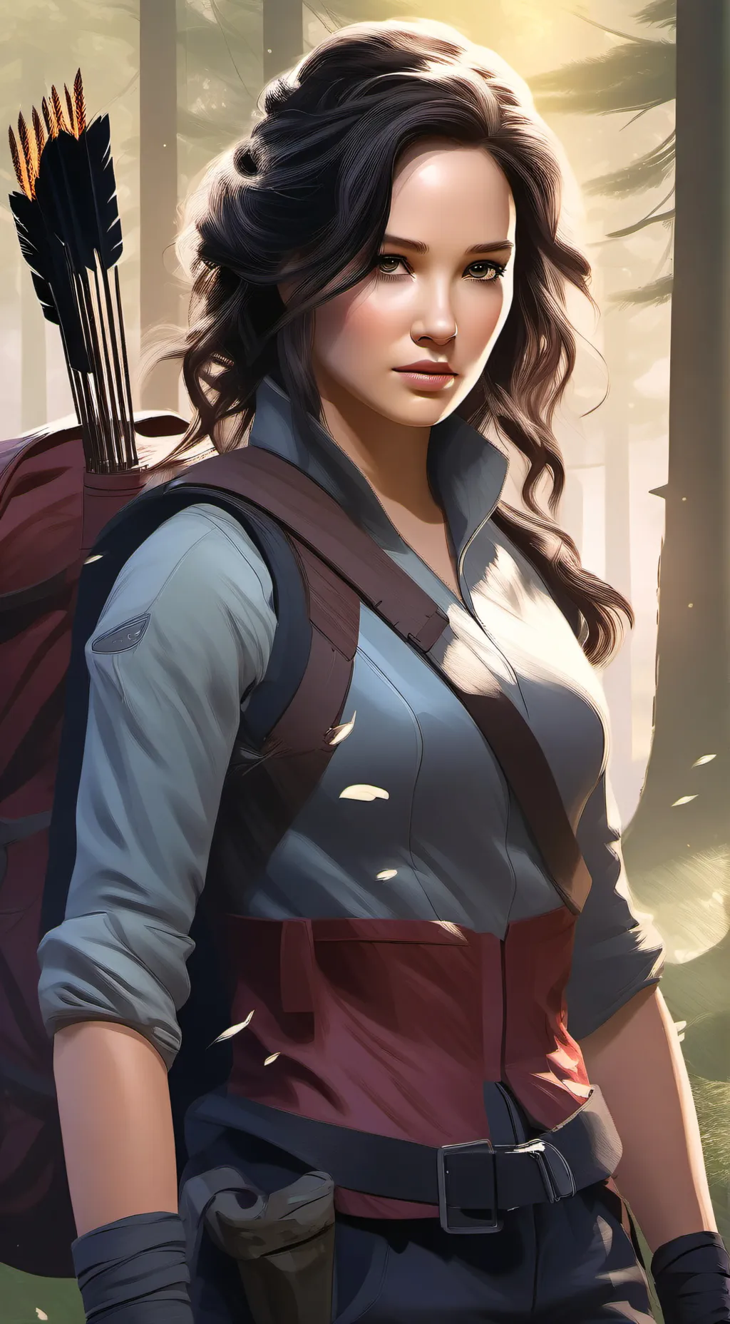 ai character: Katniss Everdeen  background