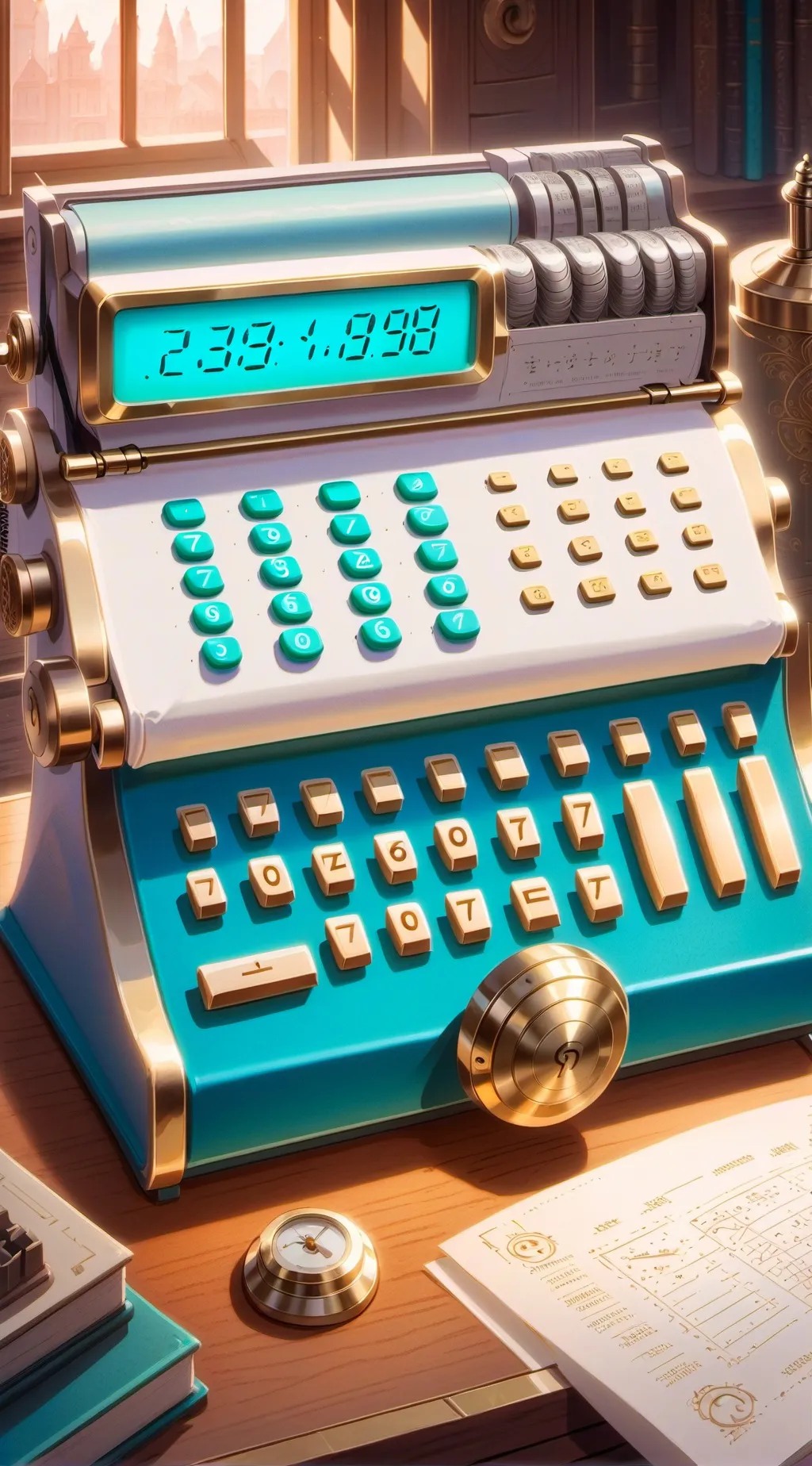 ai character: Calculator background