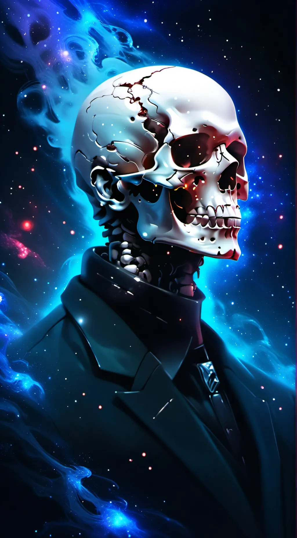 ai character: skull guy background