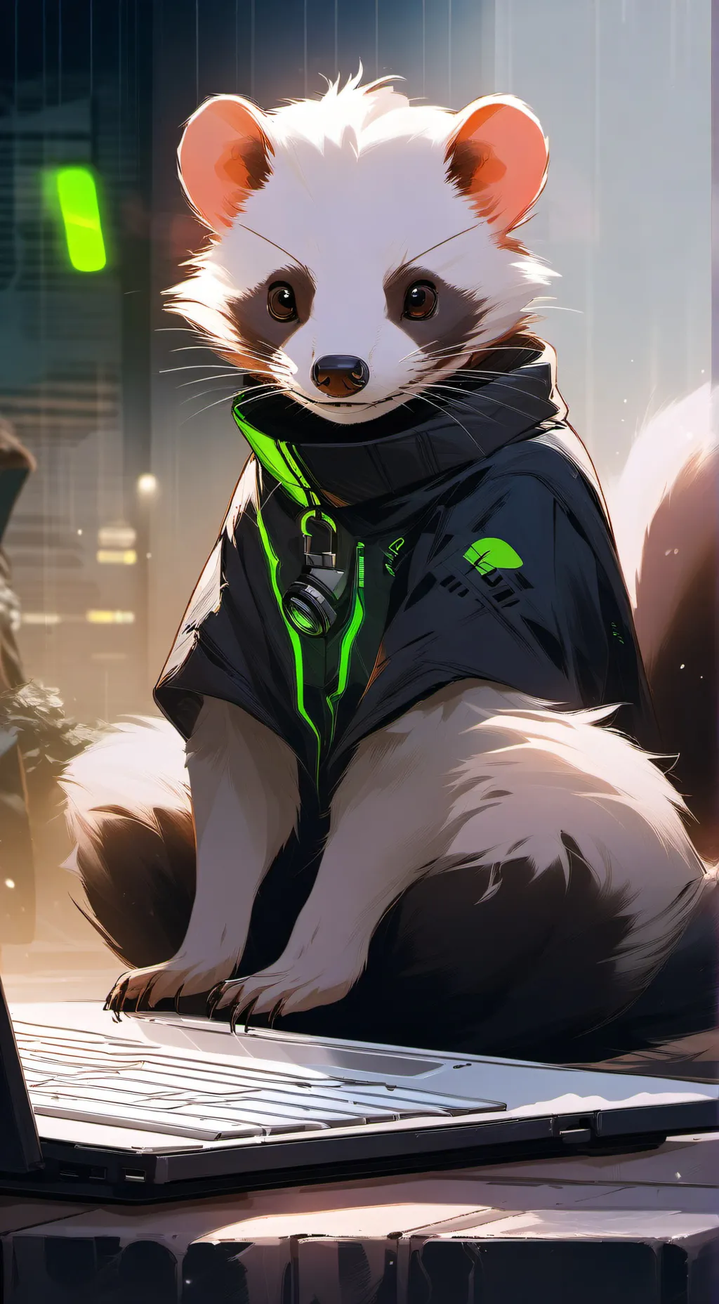 ai character: Hackster background