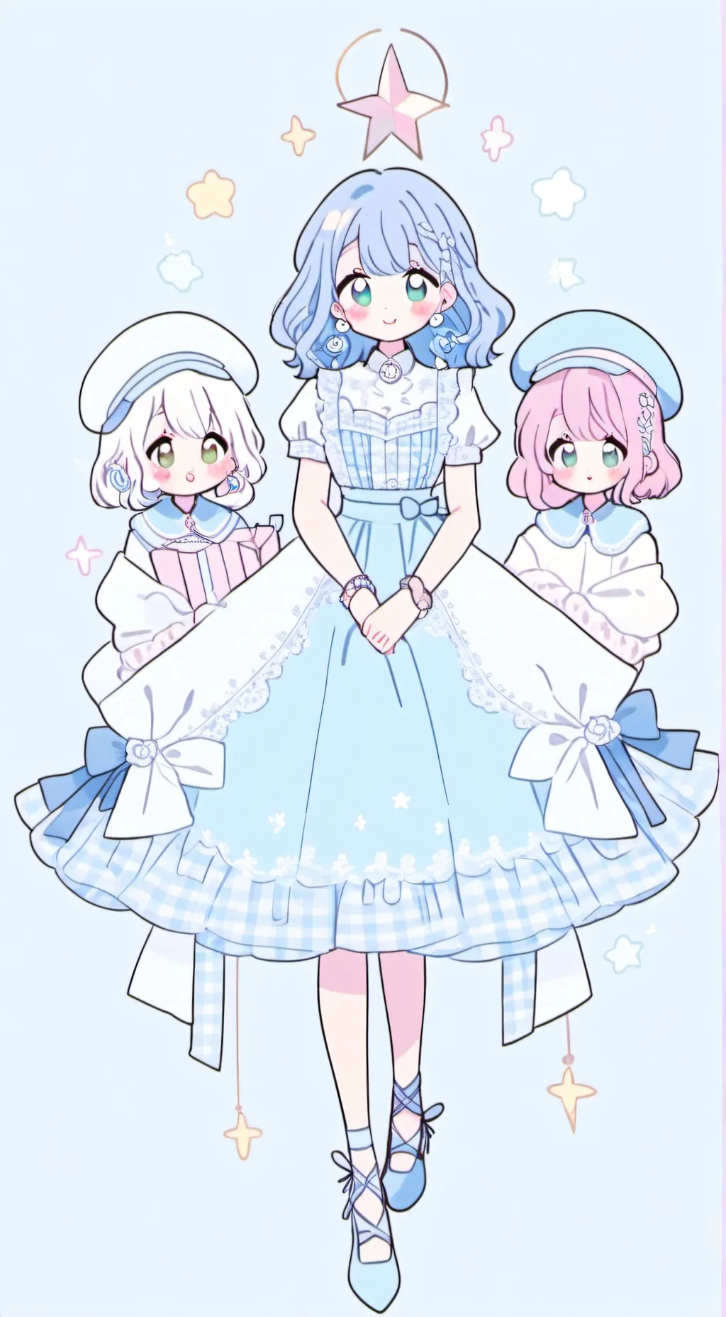 ai character: lali,lola,lilou background