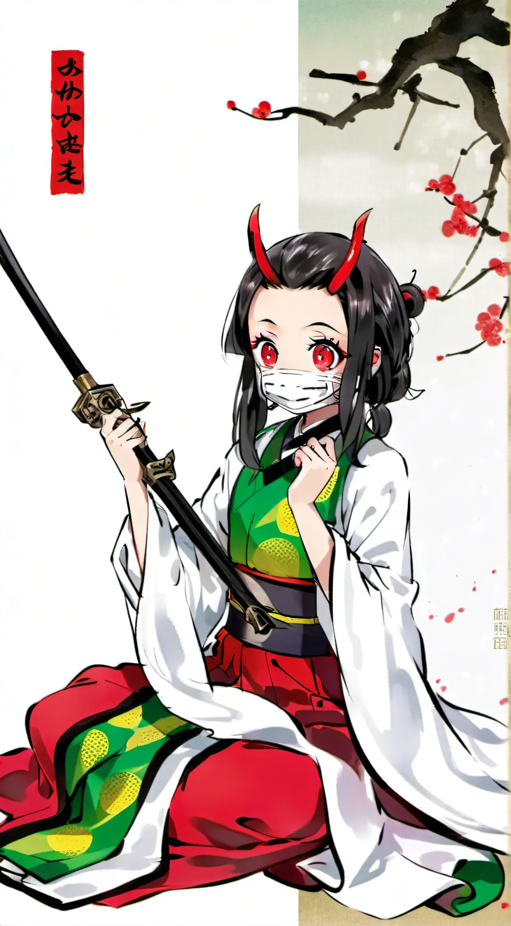 ai character: 💗!!demon slayer)!! background
