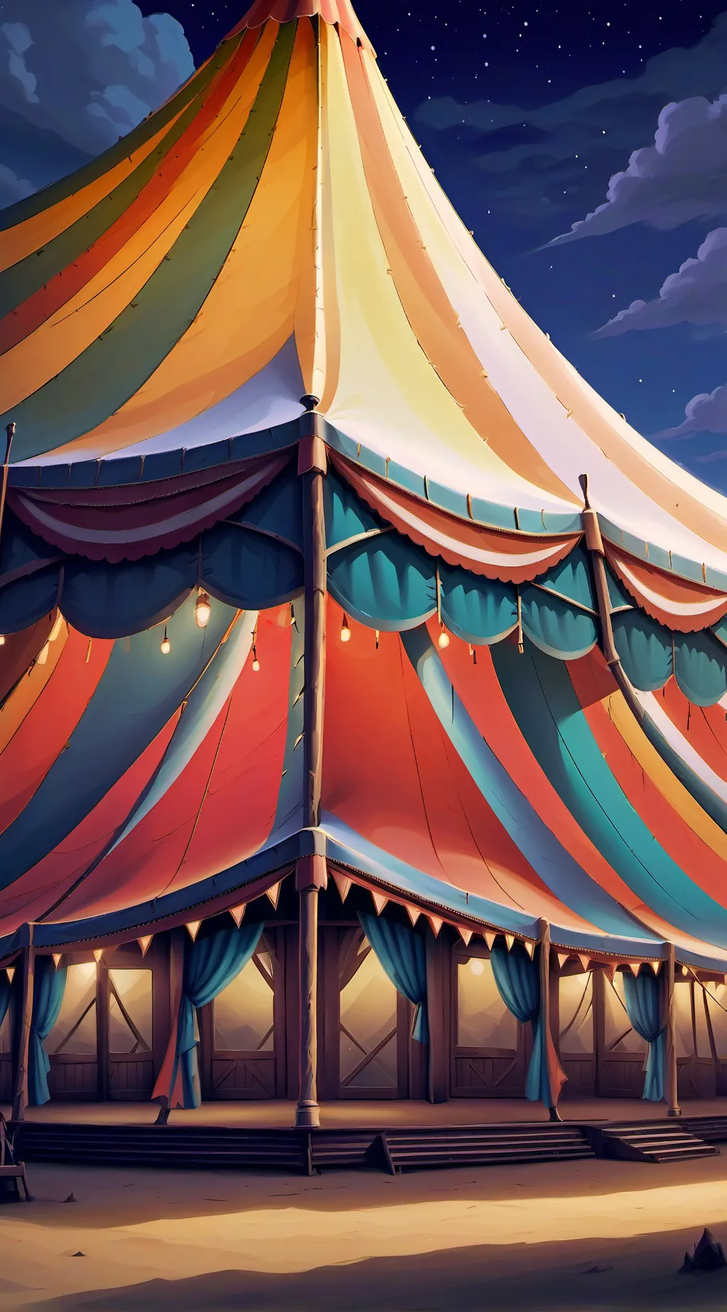 ai character: The digital circus background