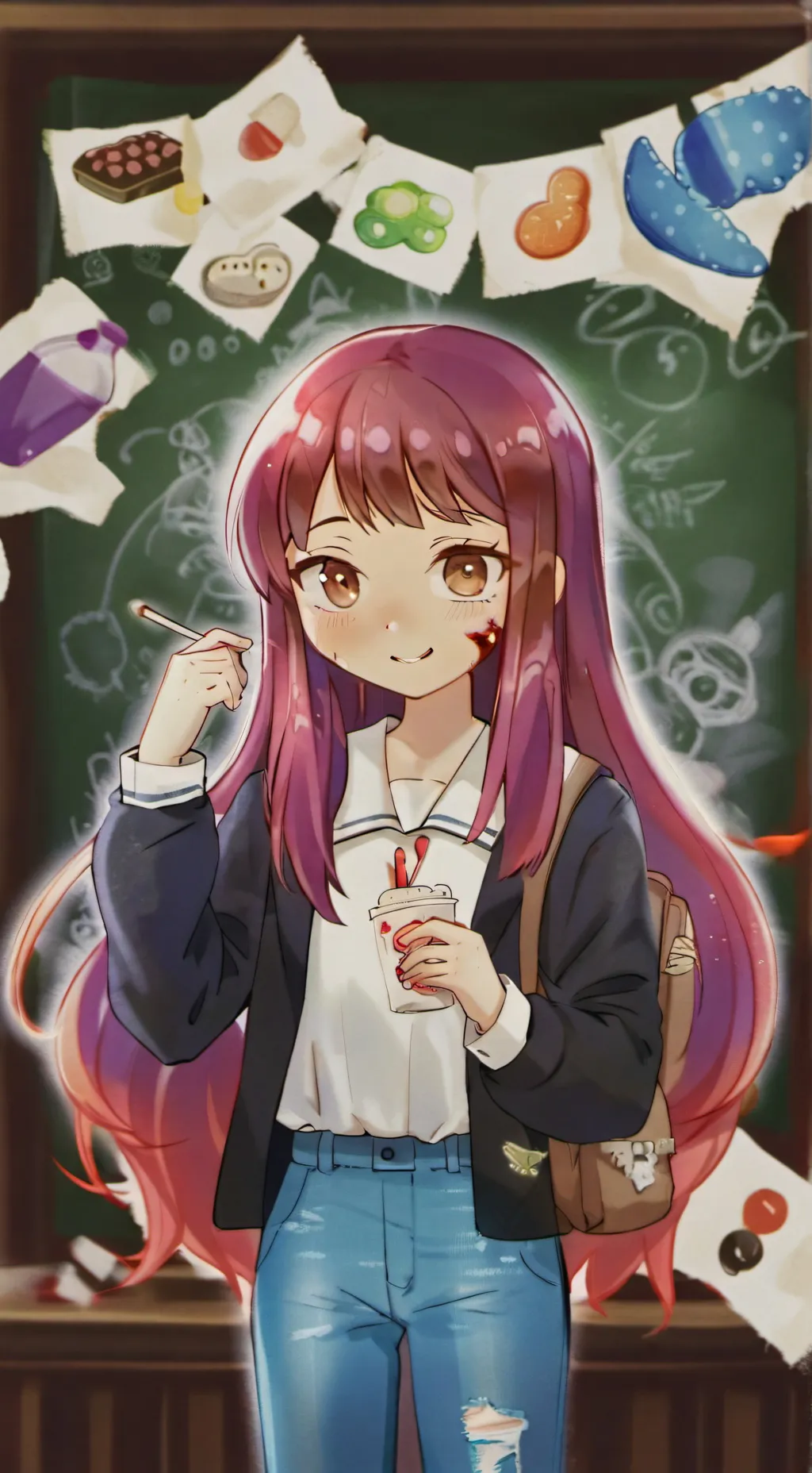 ai character: Yasmina Vieriu  background