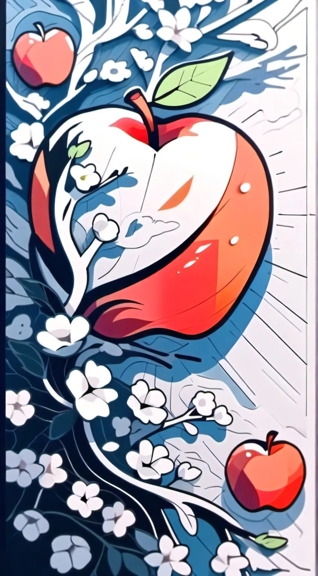 ai character: apple background