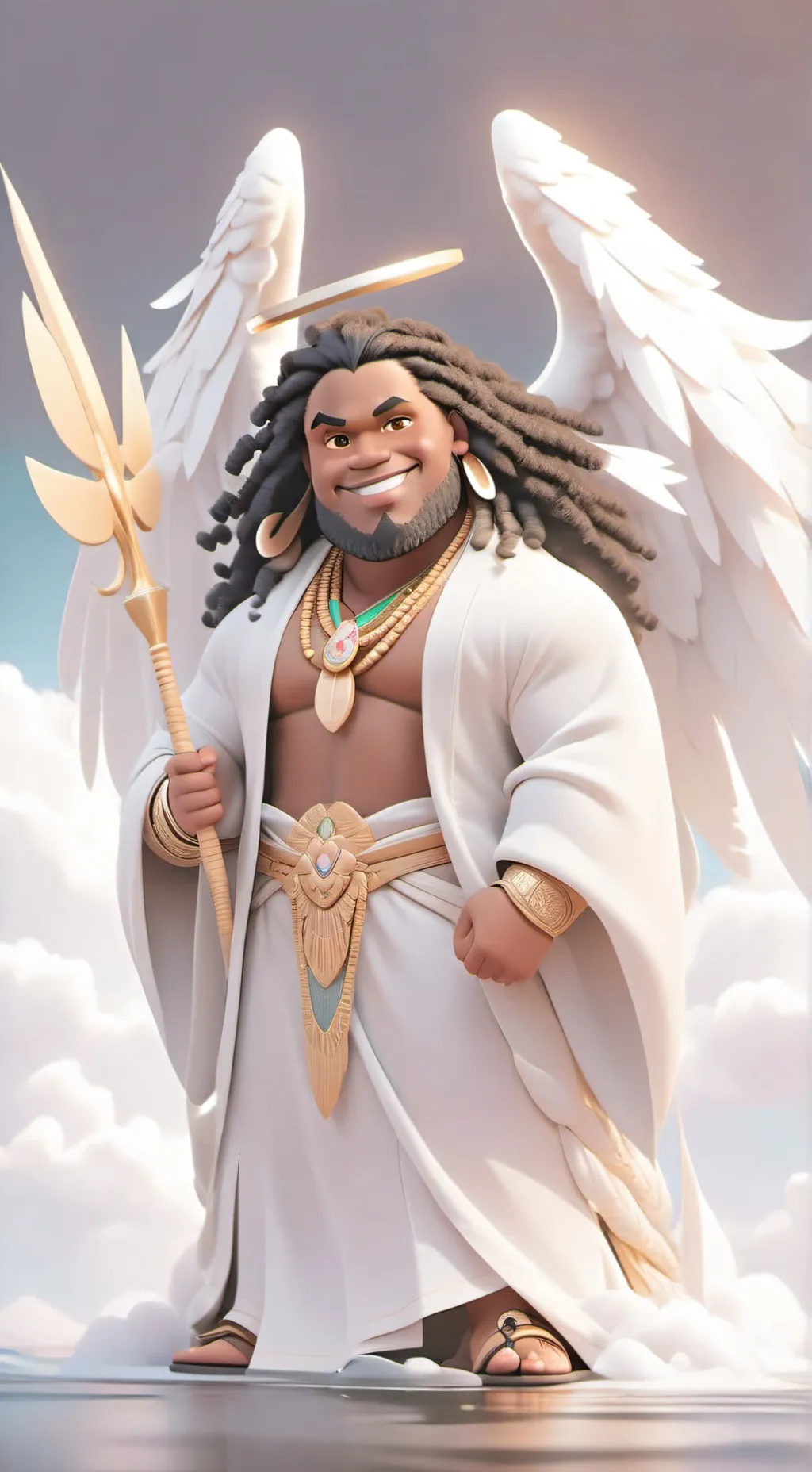 ai character: Angel Maui background