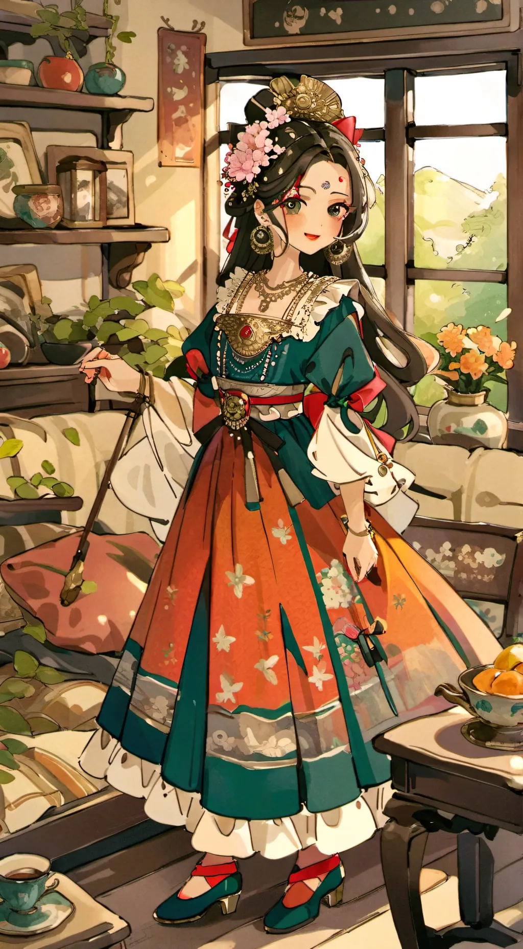 ai character: Lía 😘💗😍😜 background