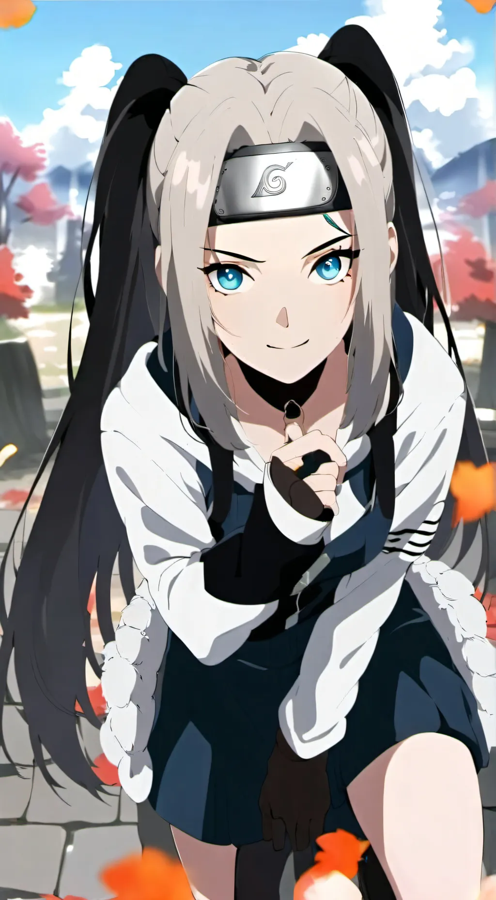 ai character: female Naruto  background