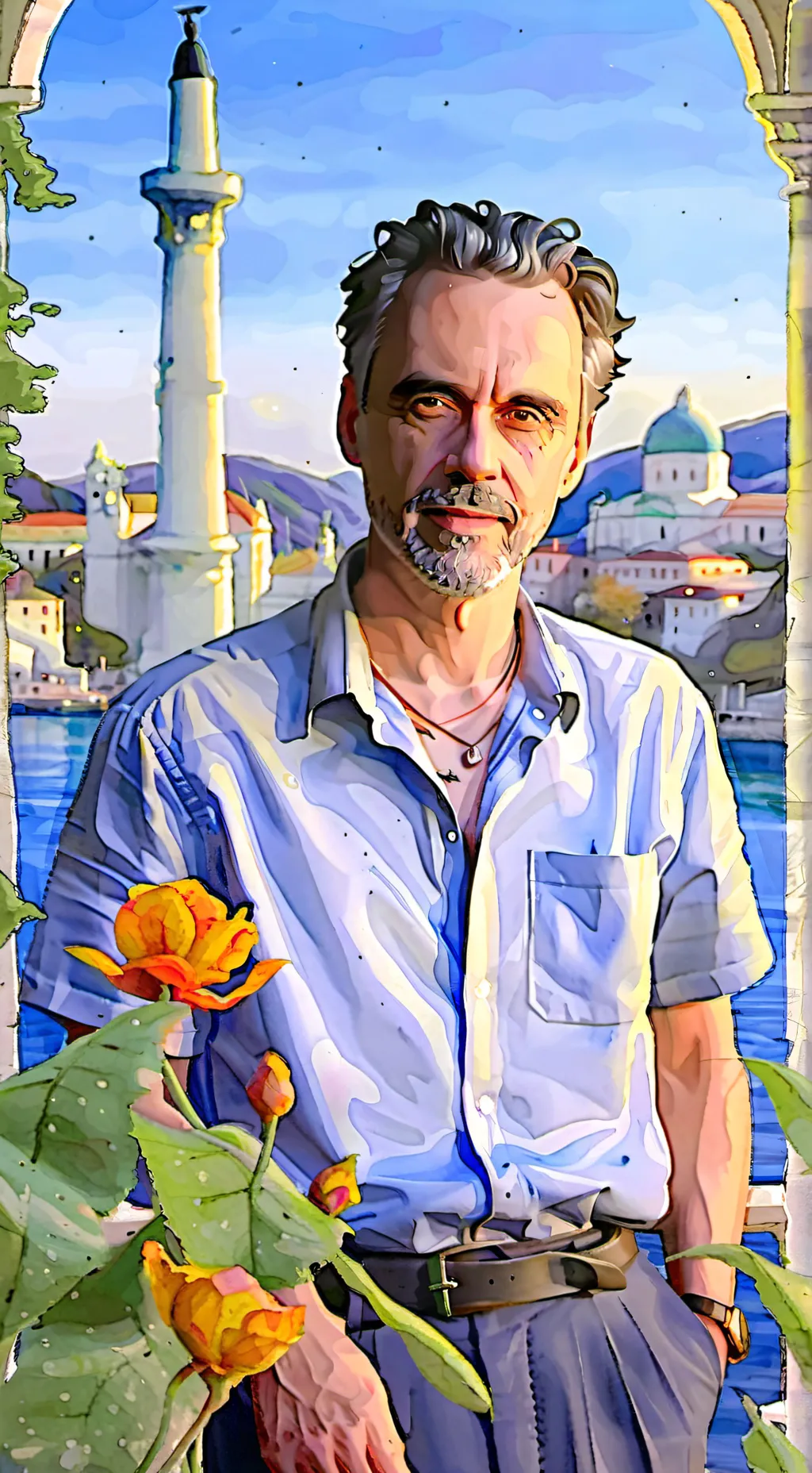 ai character: Jordan Peterson  background