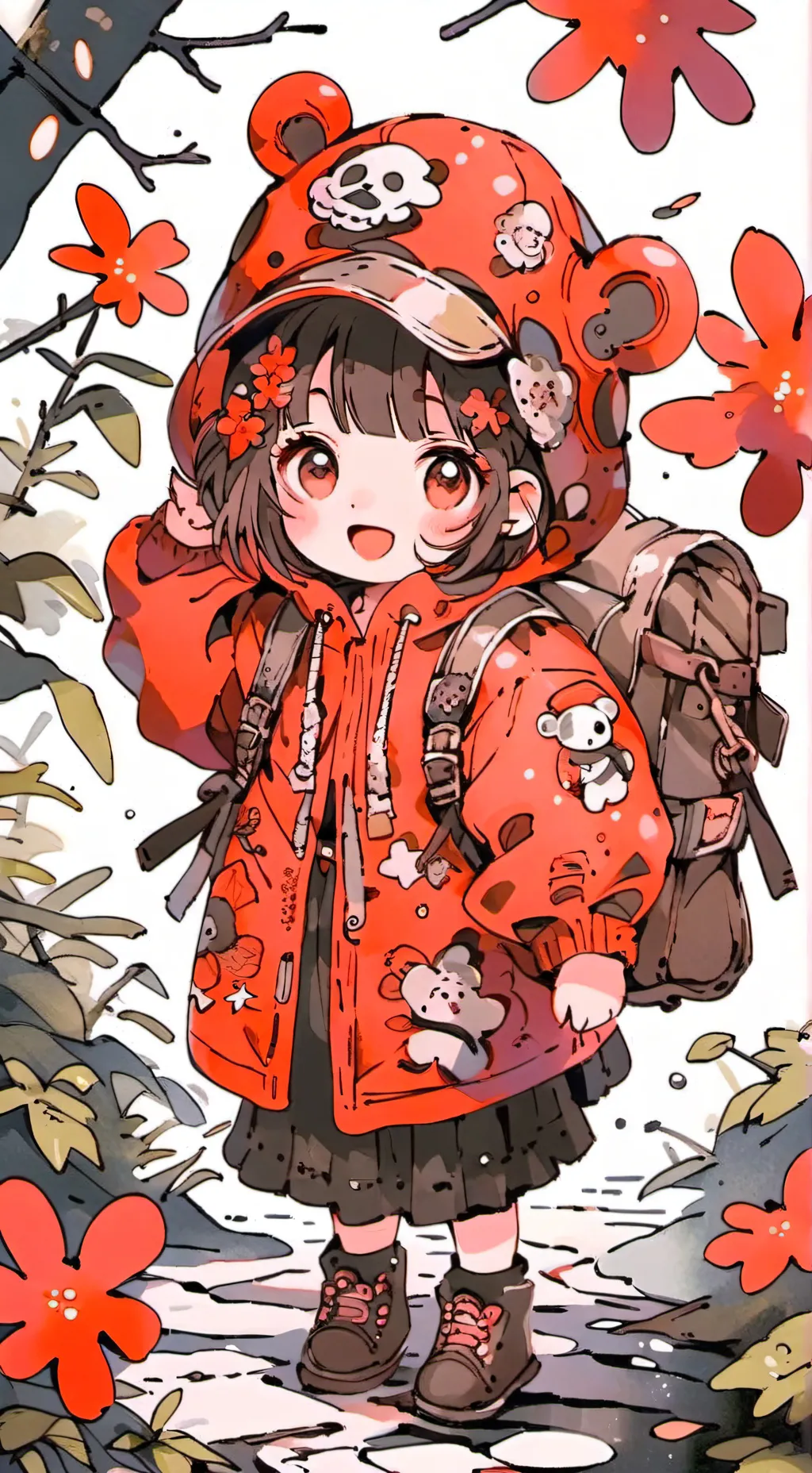 ai character: Amber background