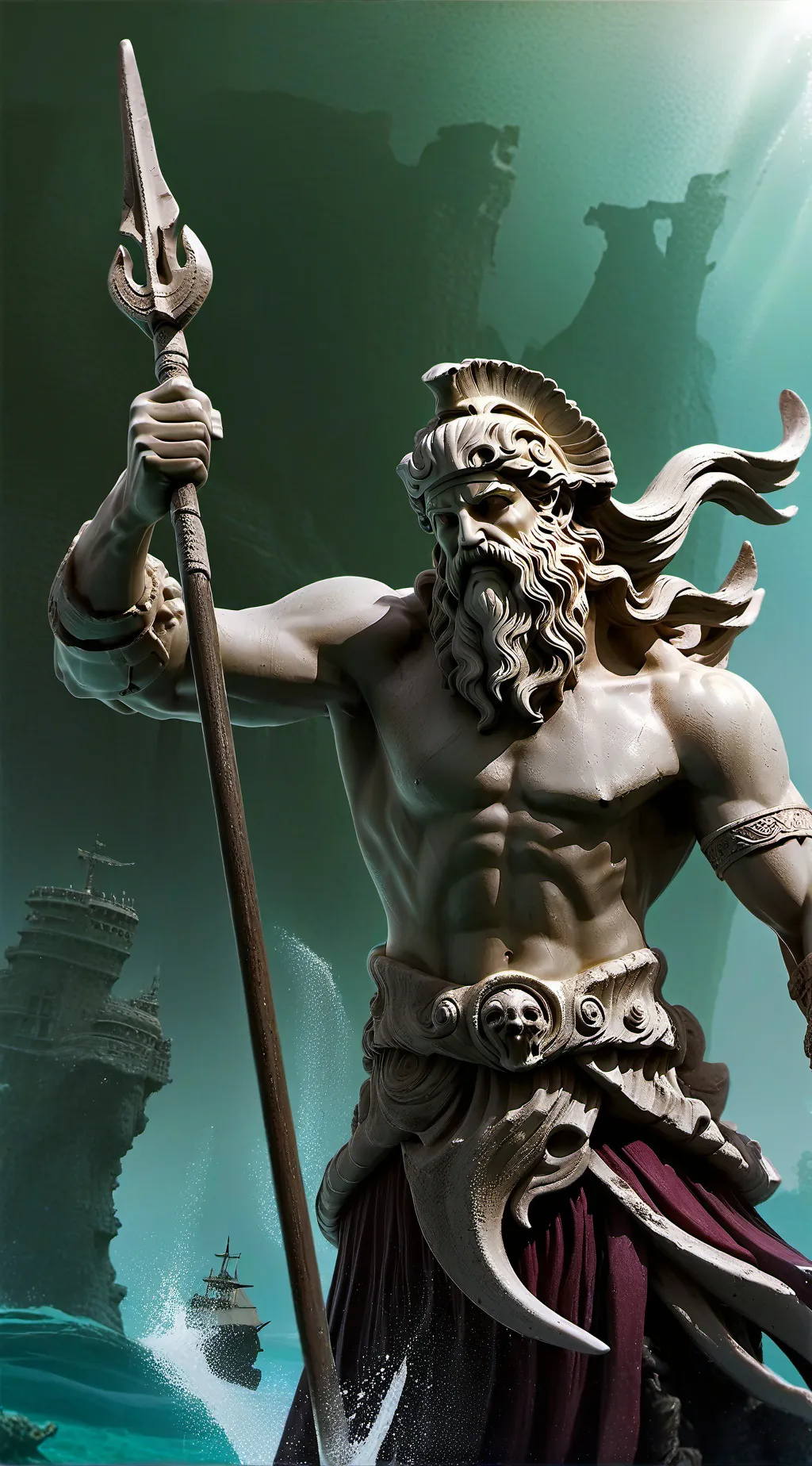 ai character: Poseidon background