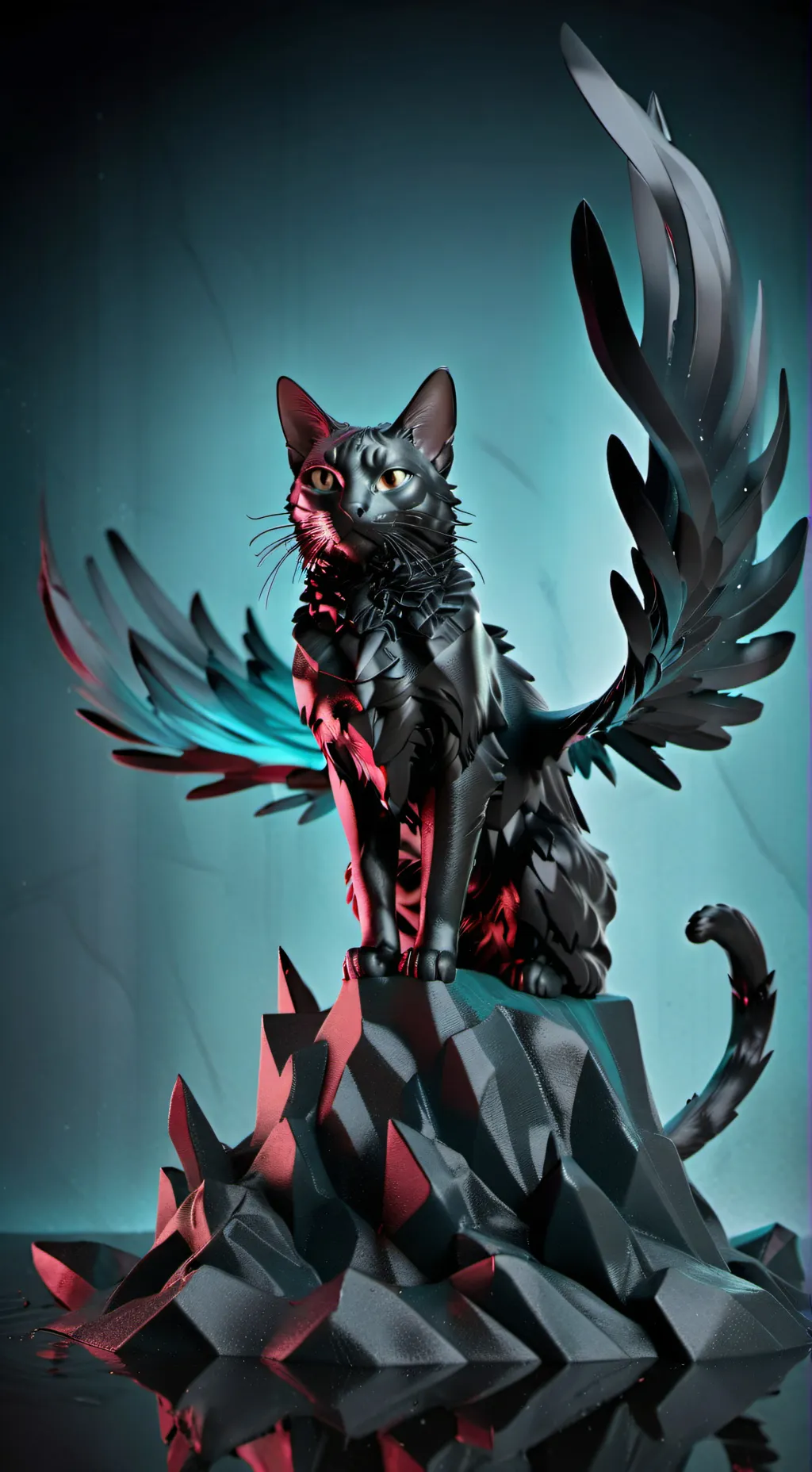 ai character: cat  background