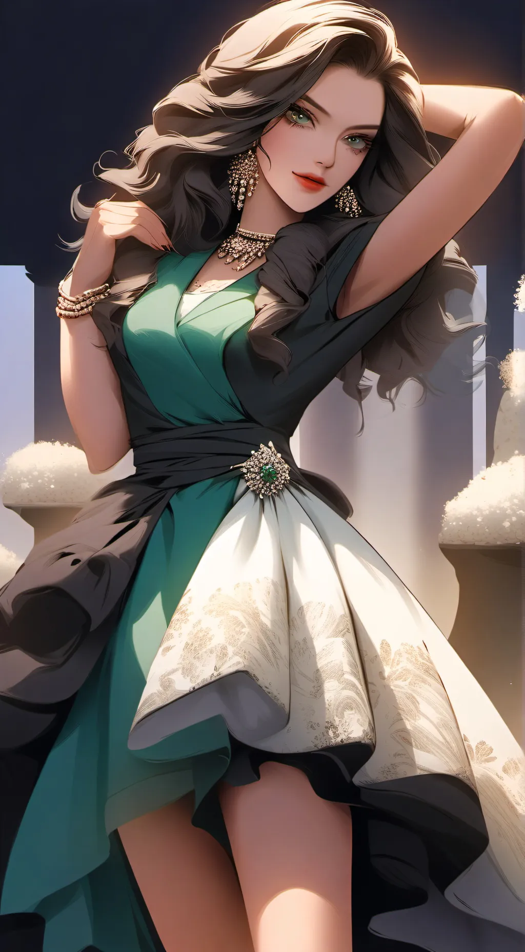 ai character: Regina Black background