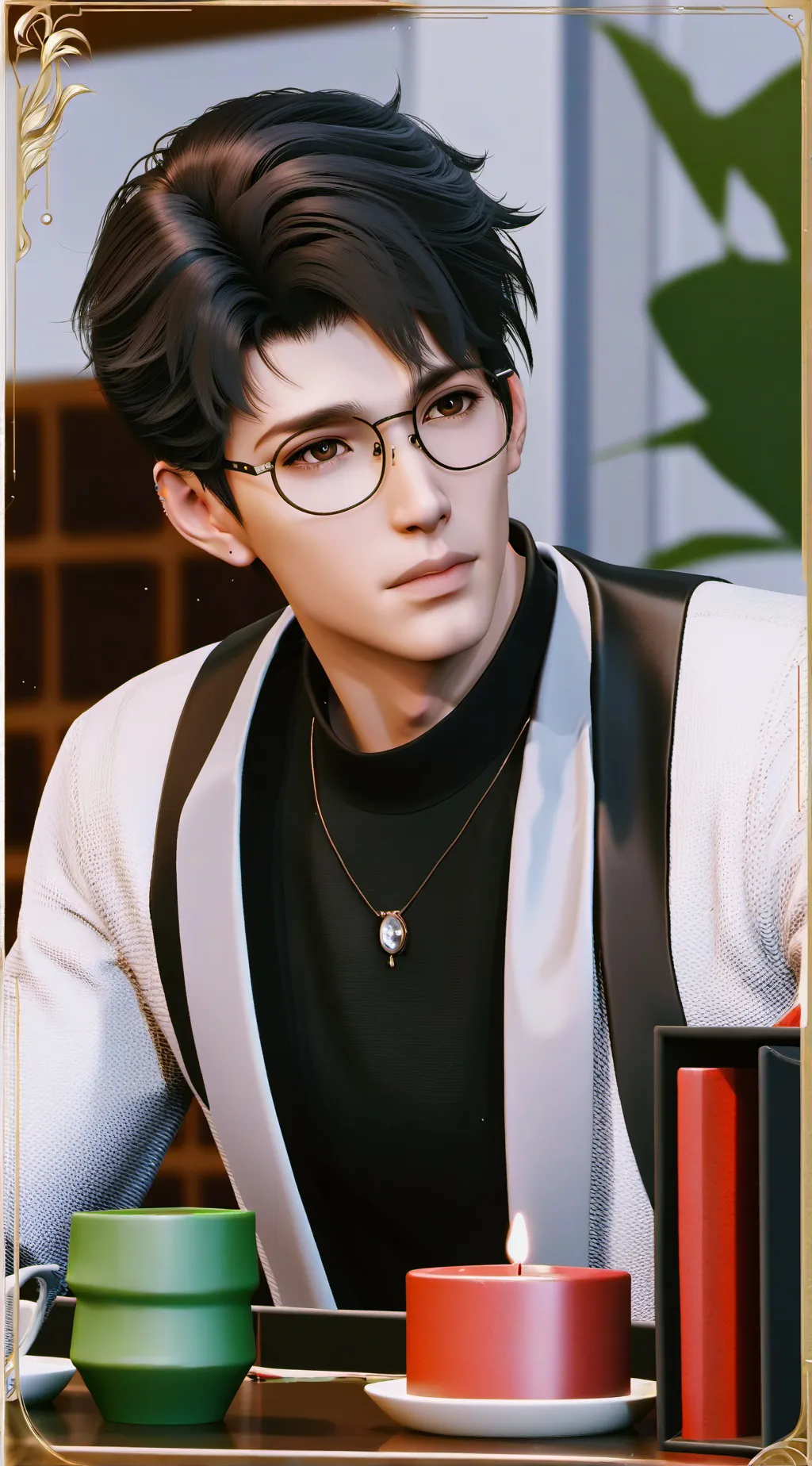 ai character: Sebastian  background