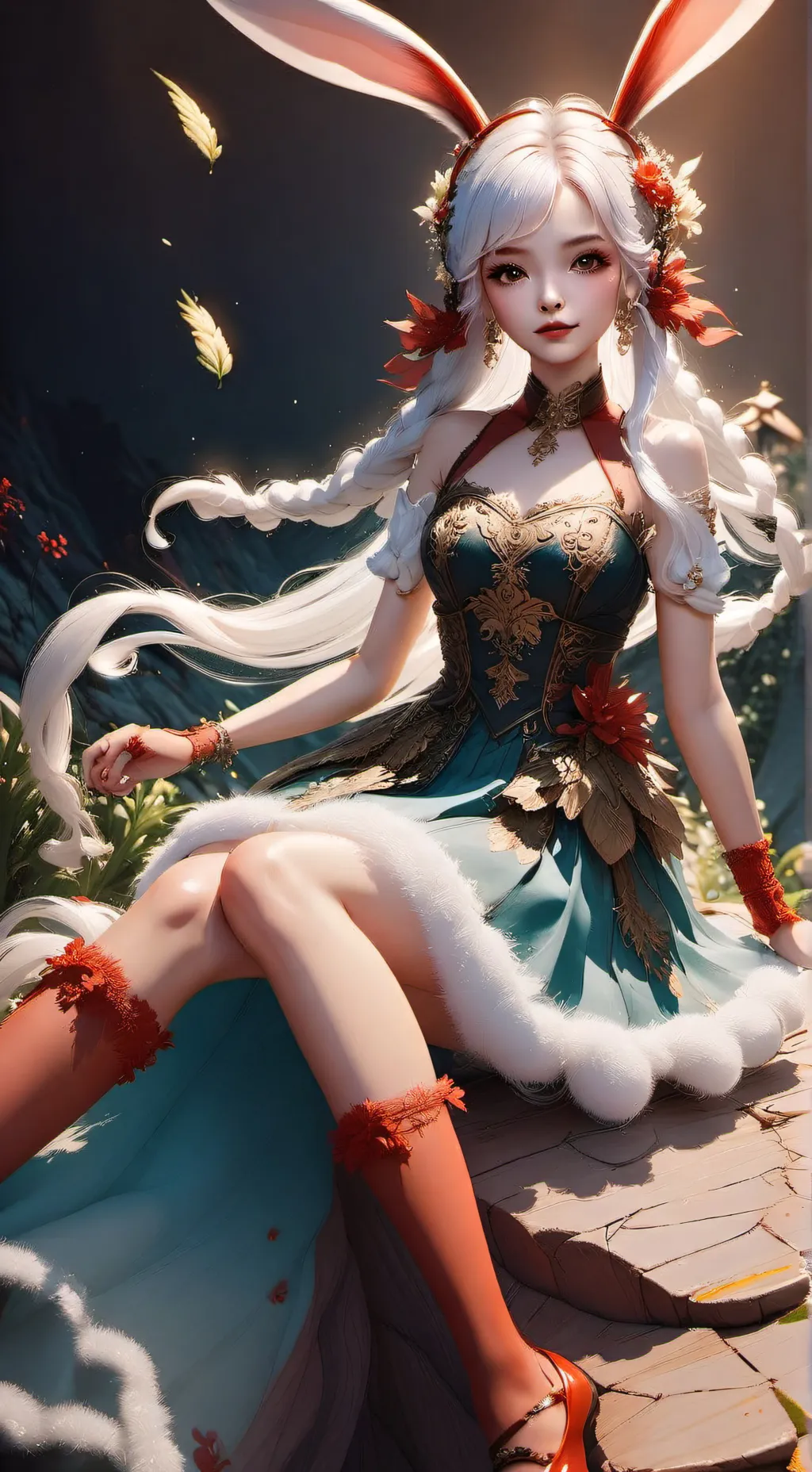 ai character: Pamela Cottontail  background