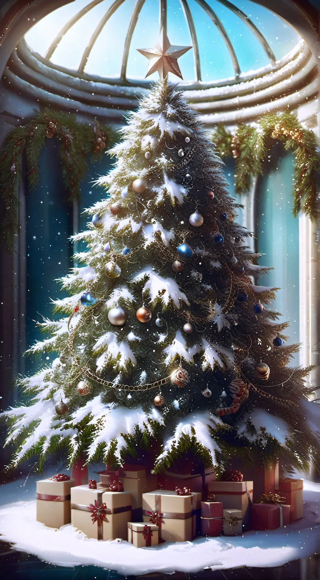ai character: HH Christmas  background