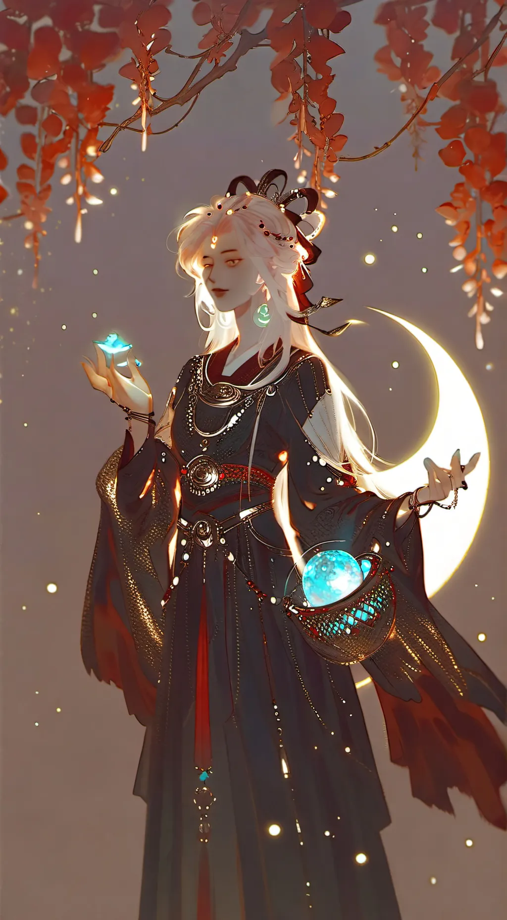 ai character: Moon Queen (Queen) background