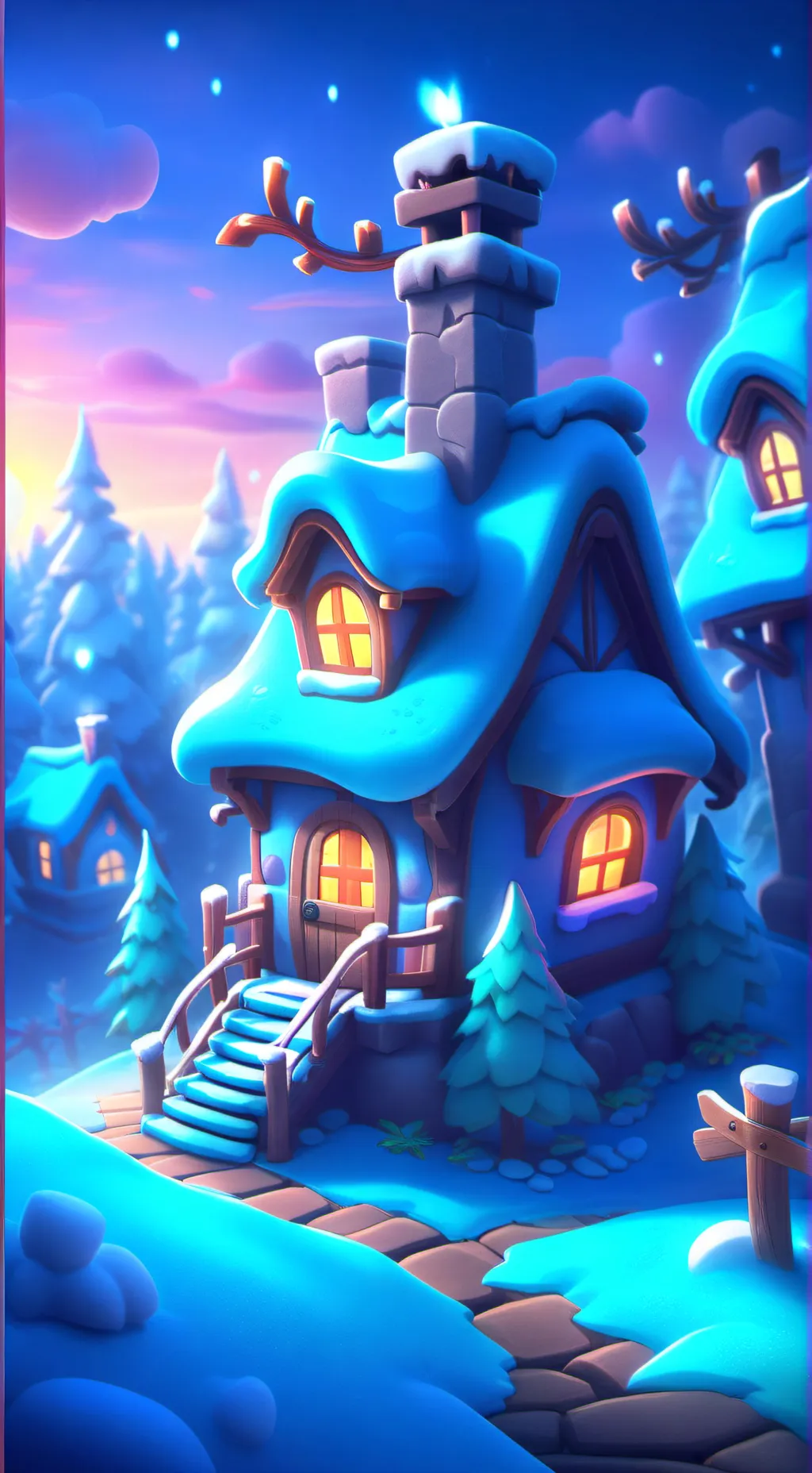 ai character: winter background