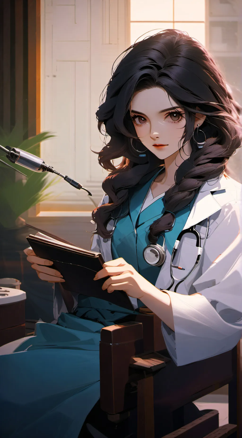 ai character: Ámbar  background