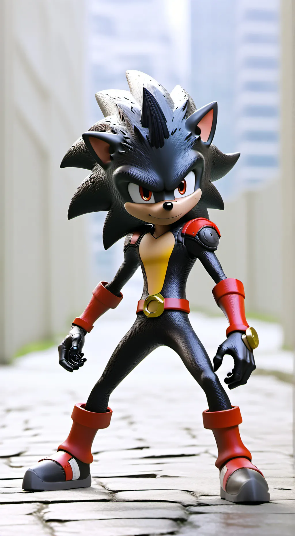 ai character: Shadow t. Hedgehog background