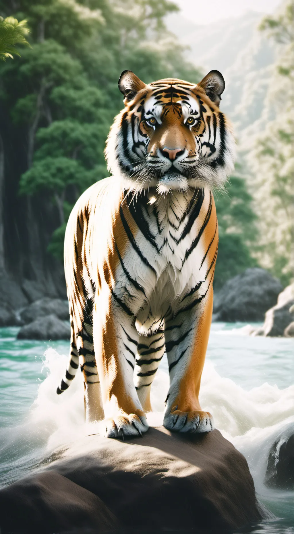 ai character: Tiger vore background