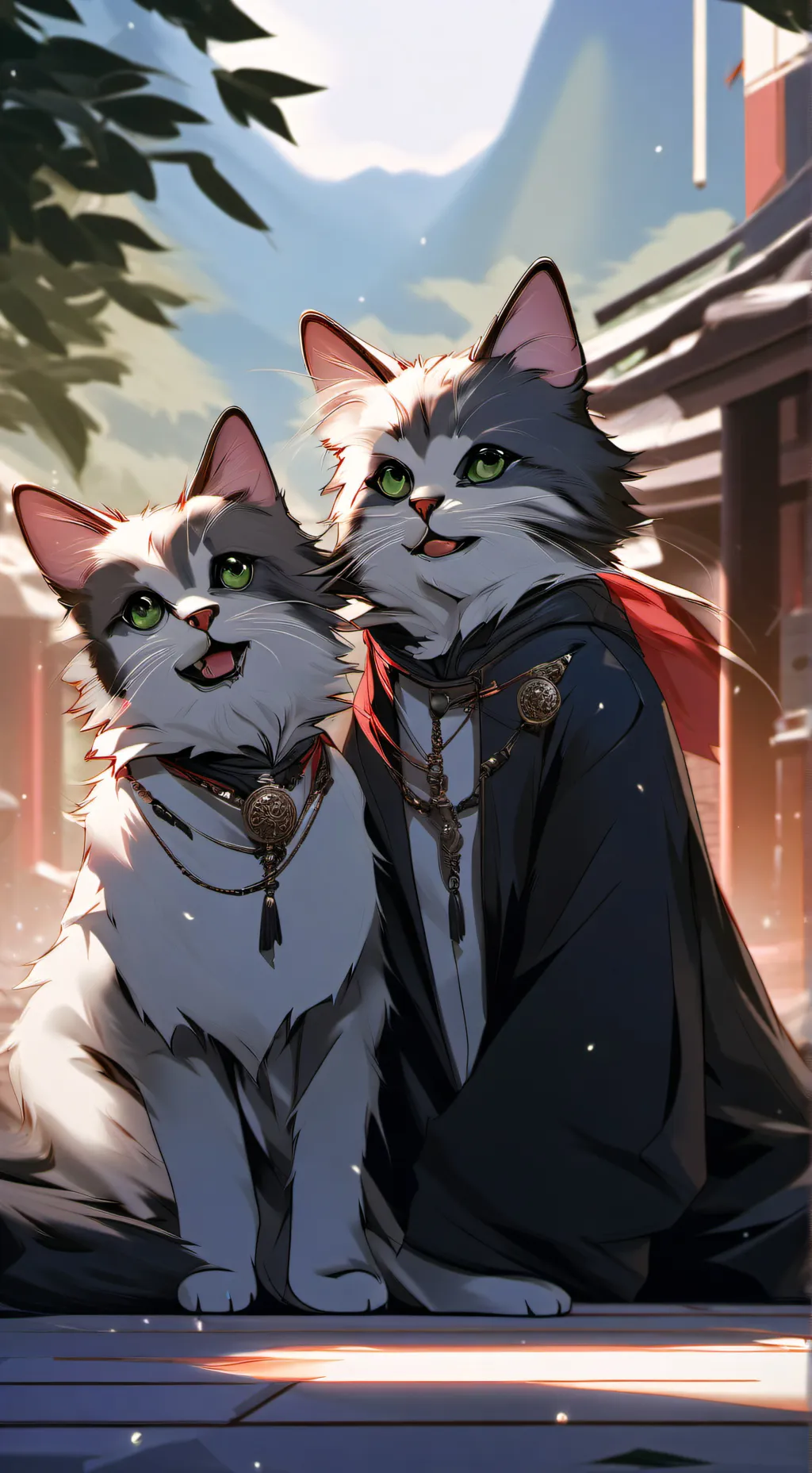 ai character: Sister cats background