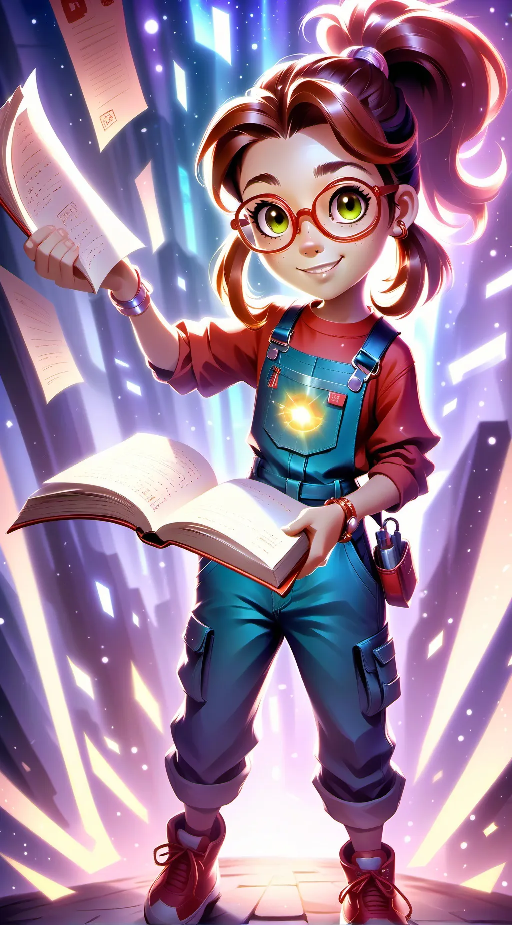 ai character: Hailey's On It! 📕📱 background