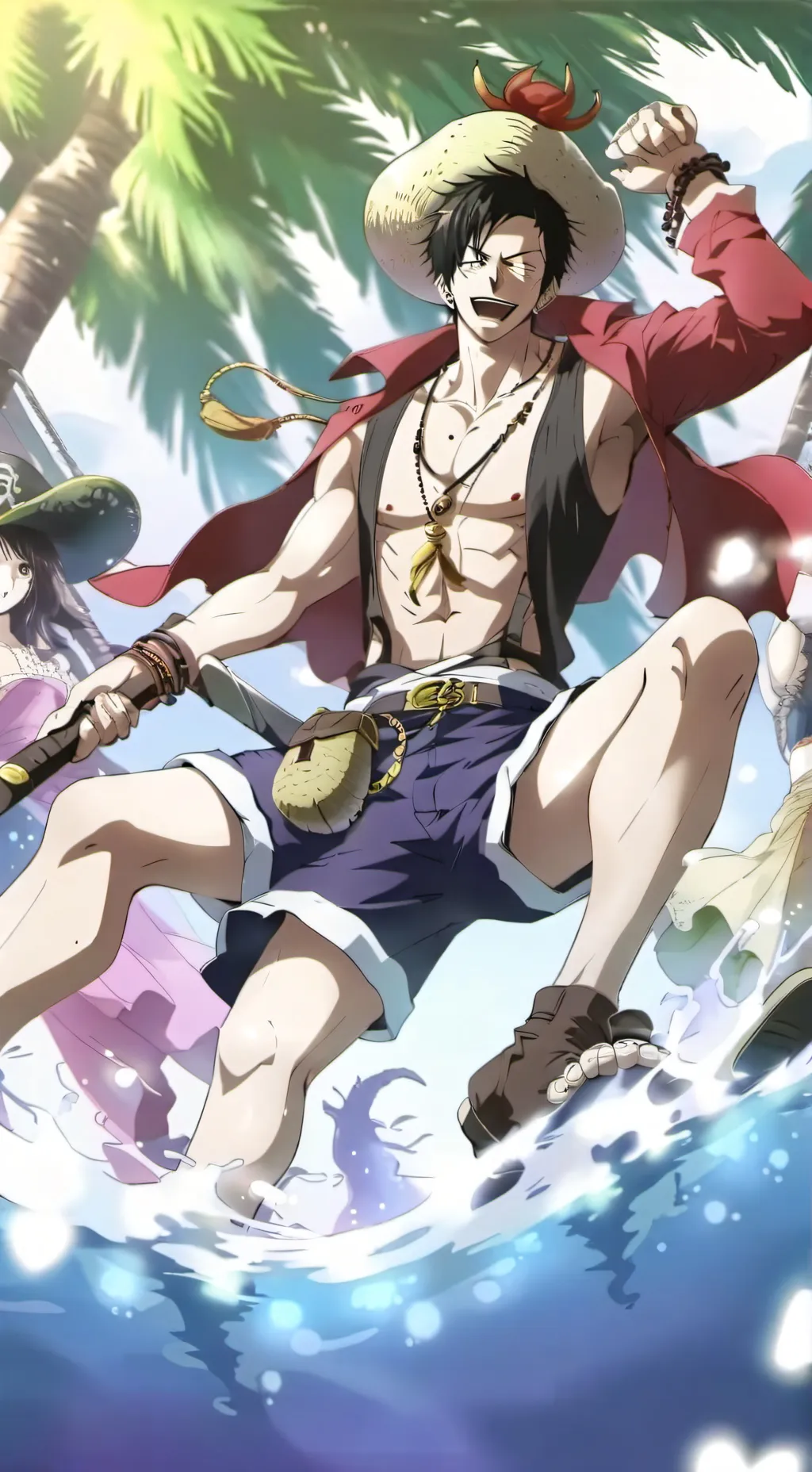 ai character: Strawhat Pirates background