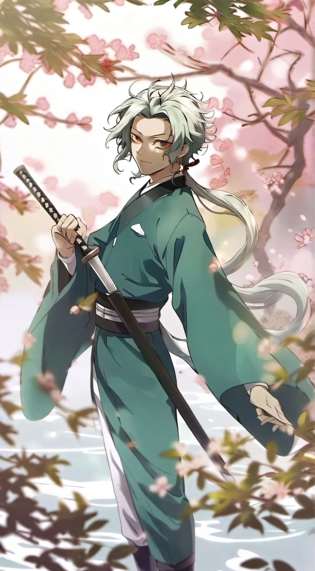ai character: Muichiro fat background