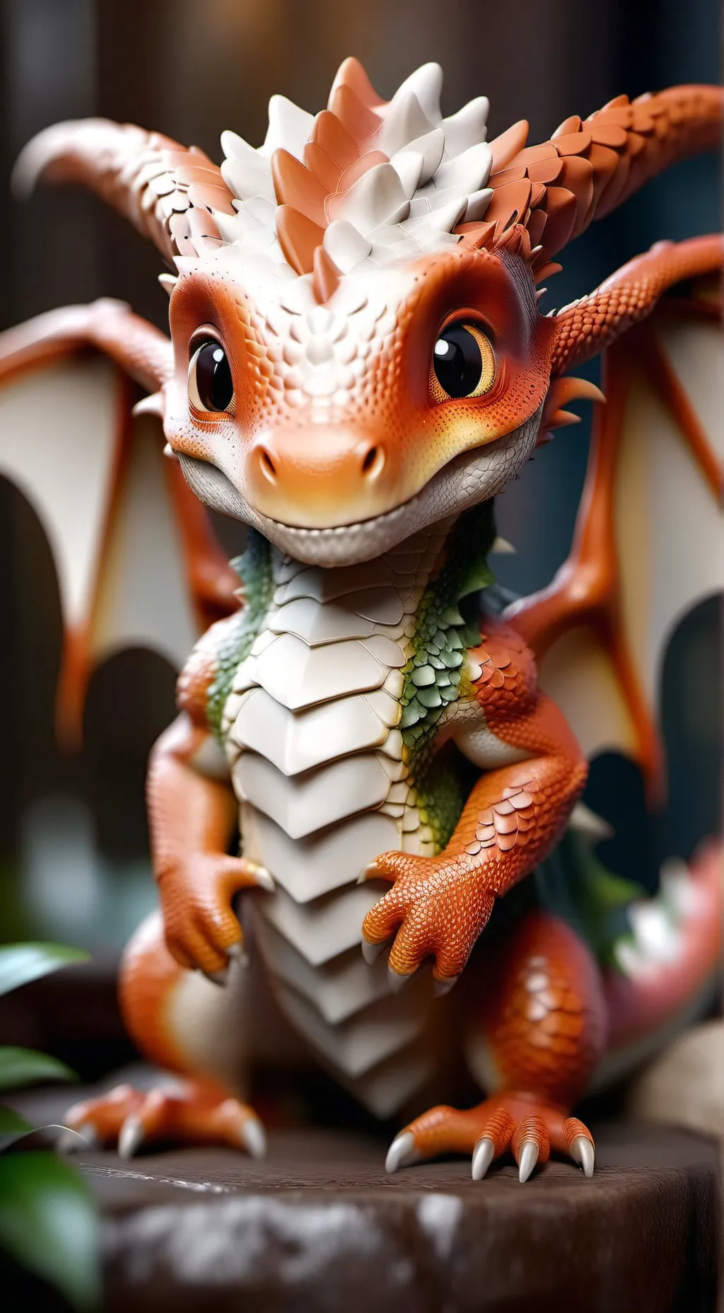 ai character: baby dragon background