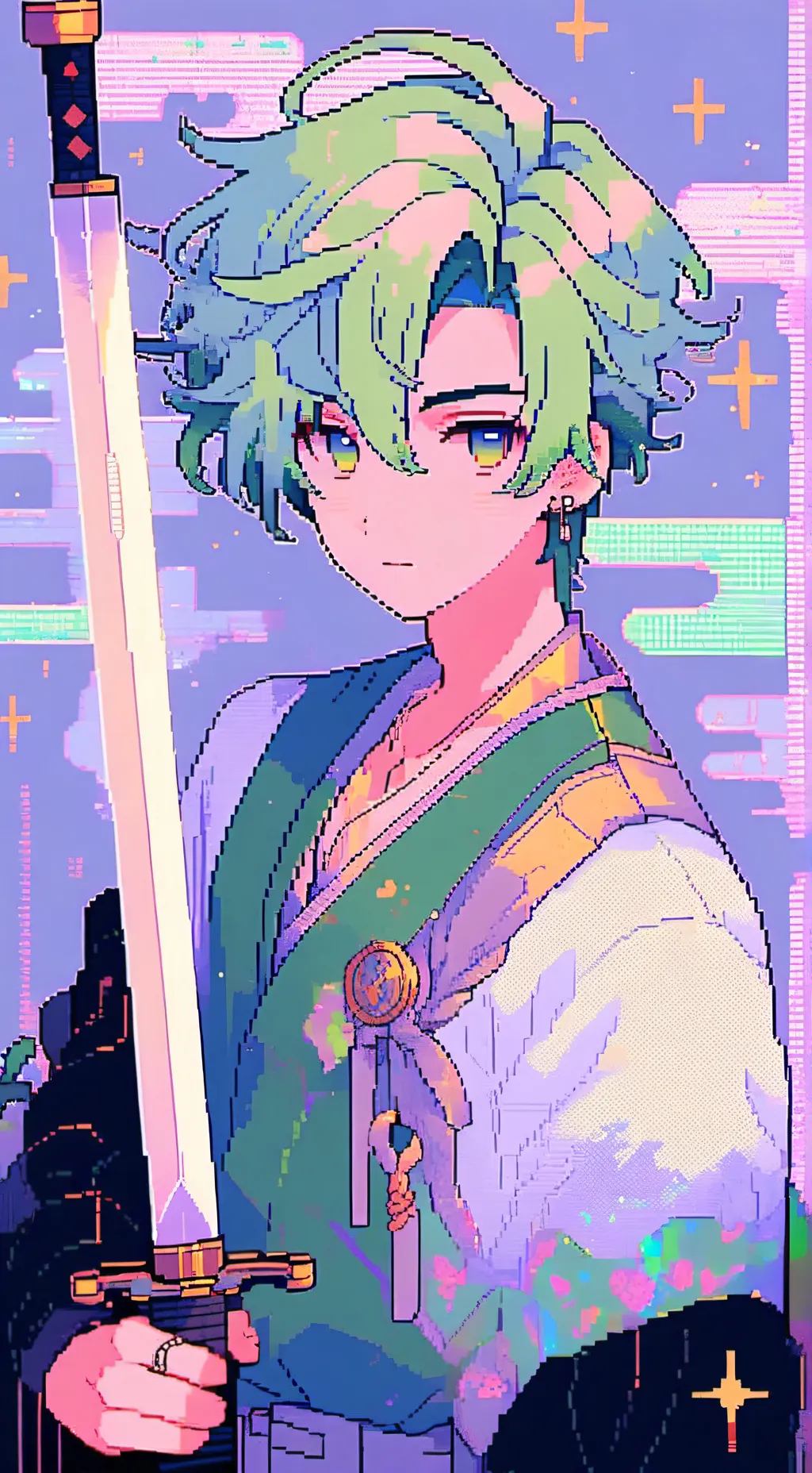 ai character: zoro background