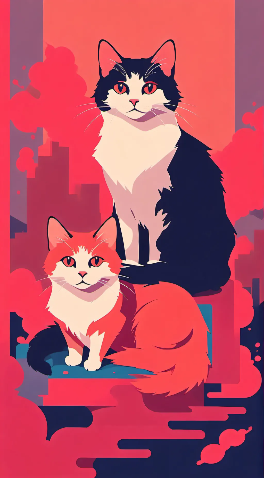 ai character: кот background