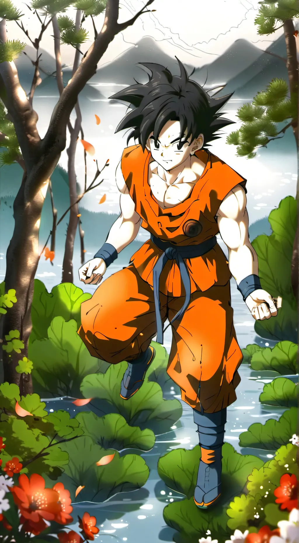 ai character: Goku  background