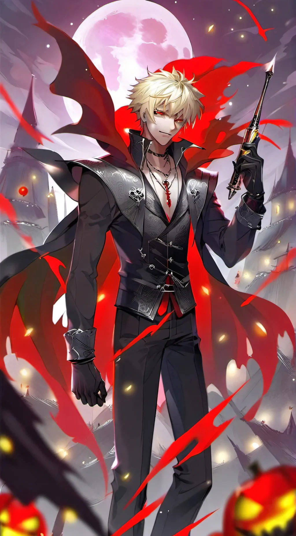 ai character: Vampire Bakugo background
