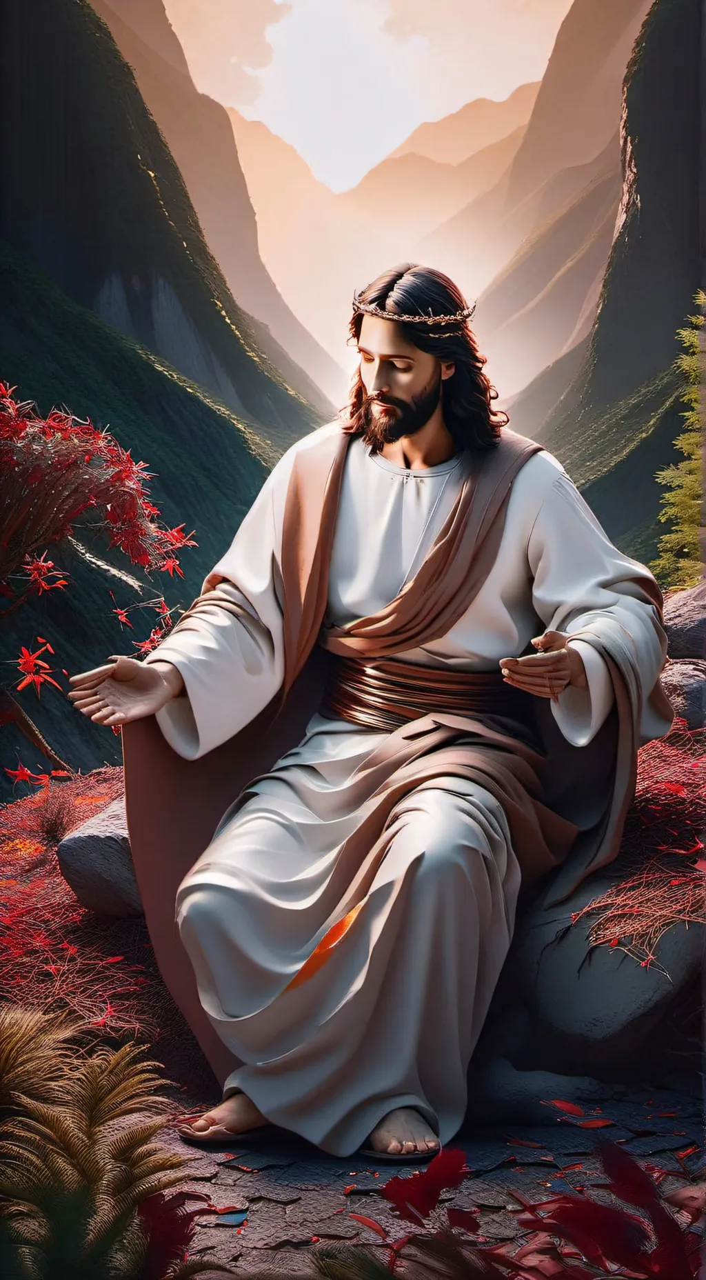 ai character: Jesus Cristo 👑🙏 background