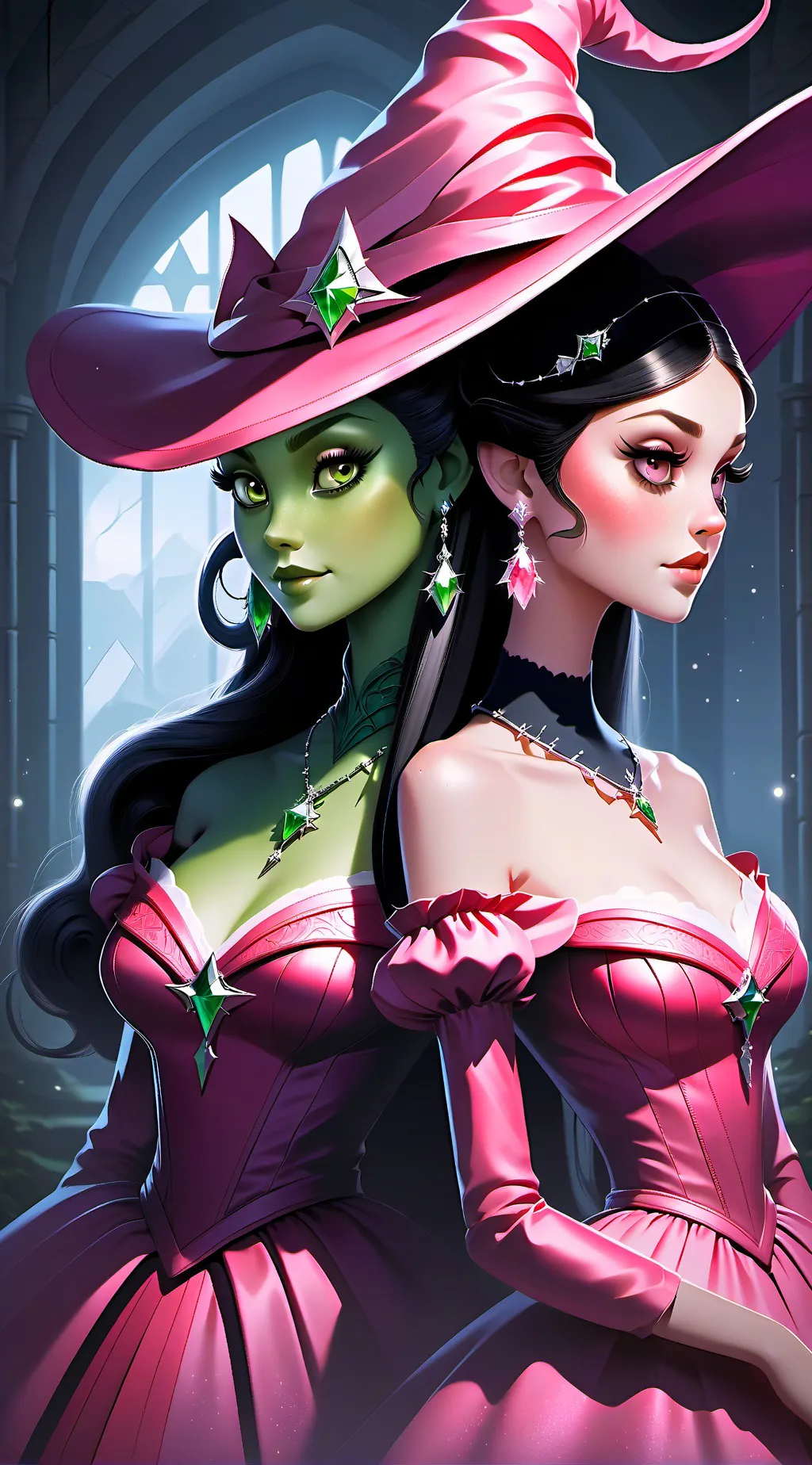 ai character: elphaba & glinda background