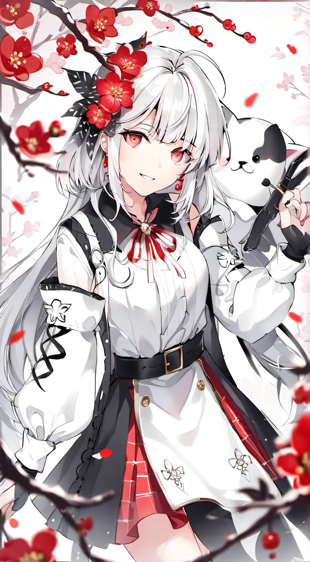 ai character: Sophia on table  background