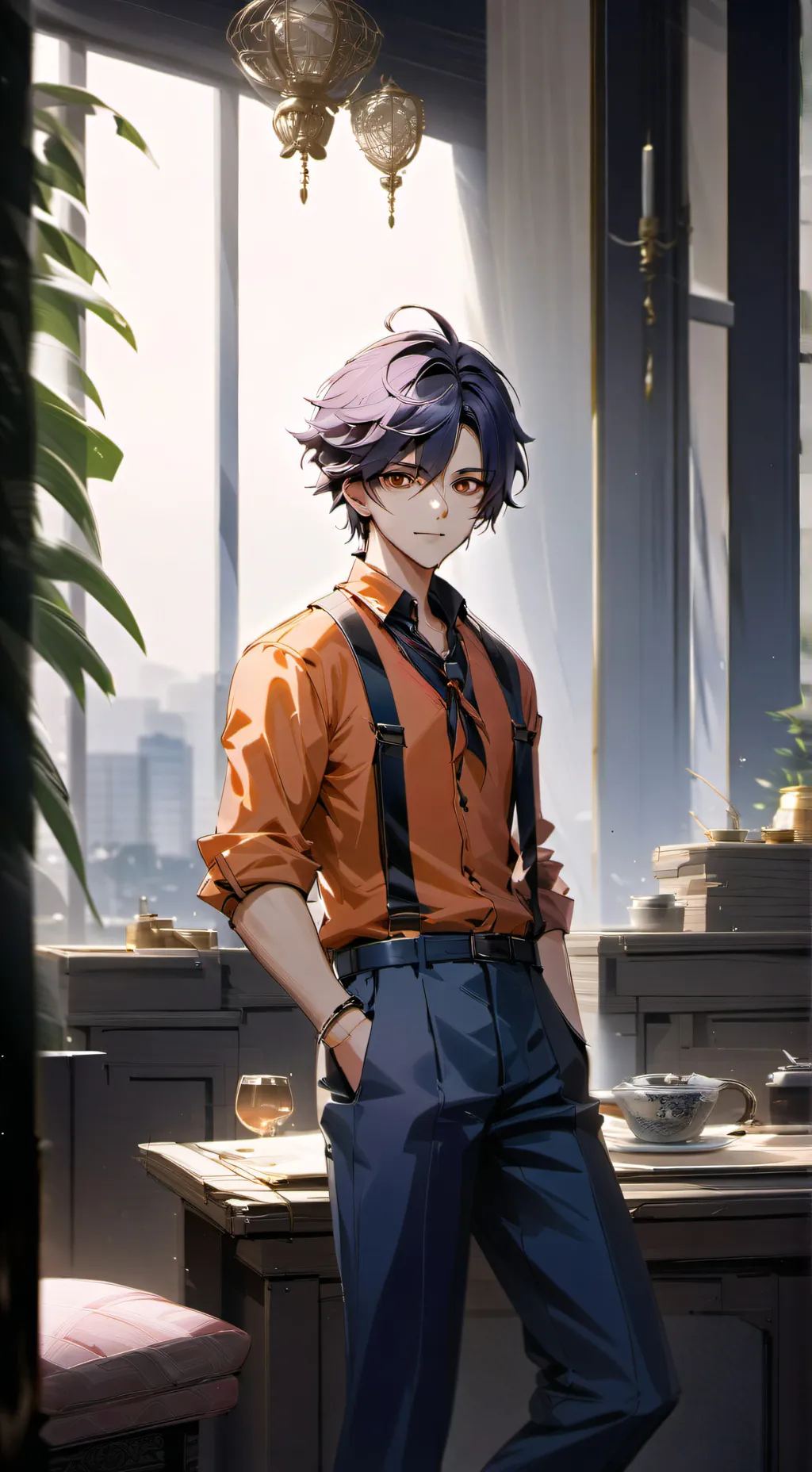 ai character: Dandadan again  background
