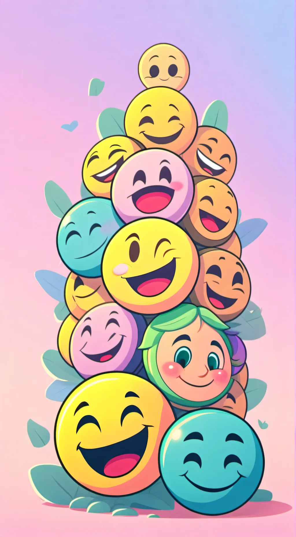 ai character: Moji moji background