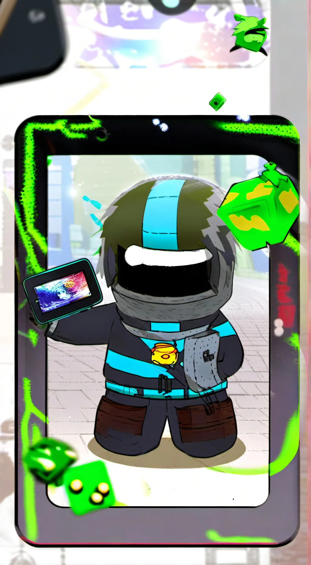ai character: Black And LBG background