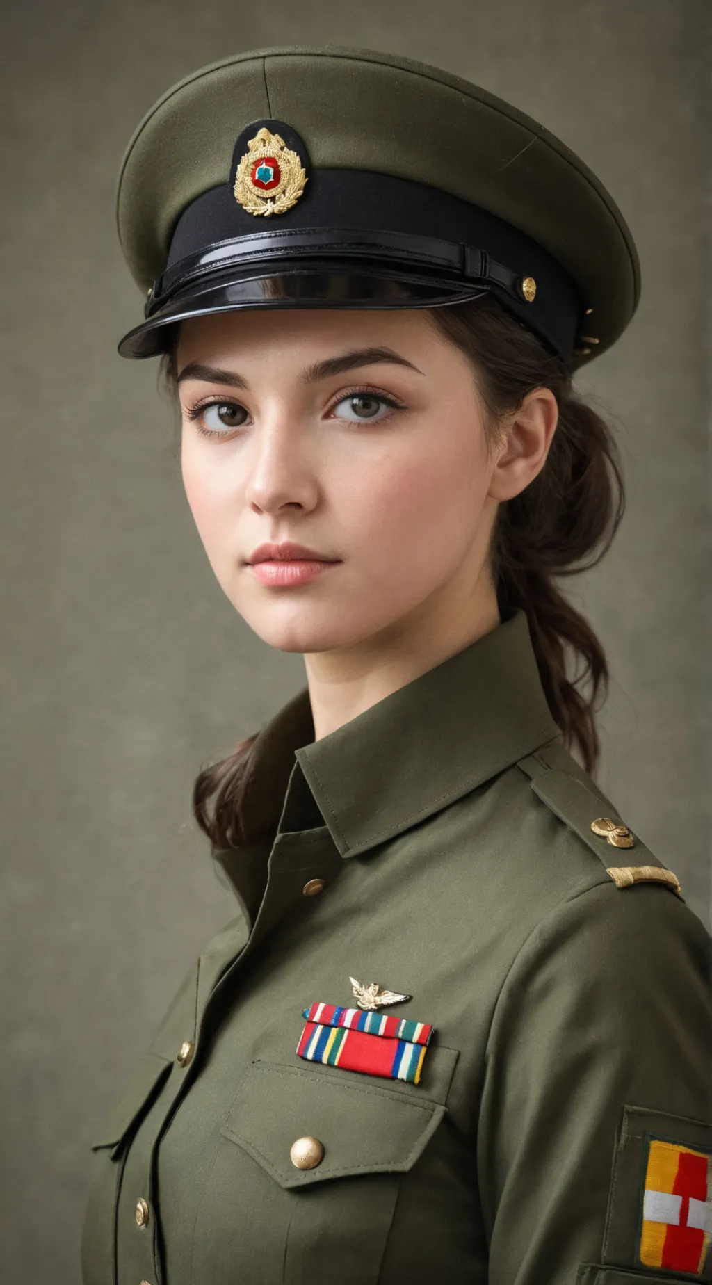 ai character: Military girl background