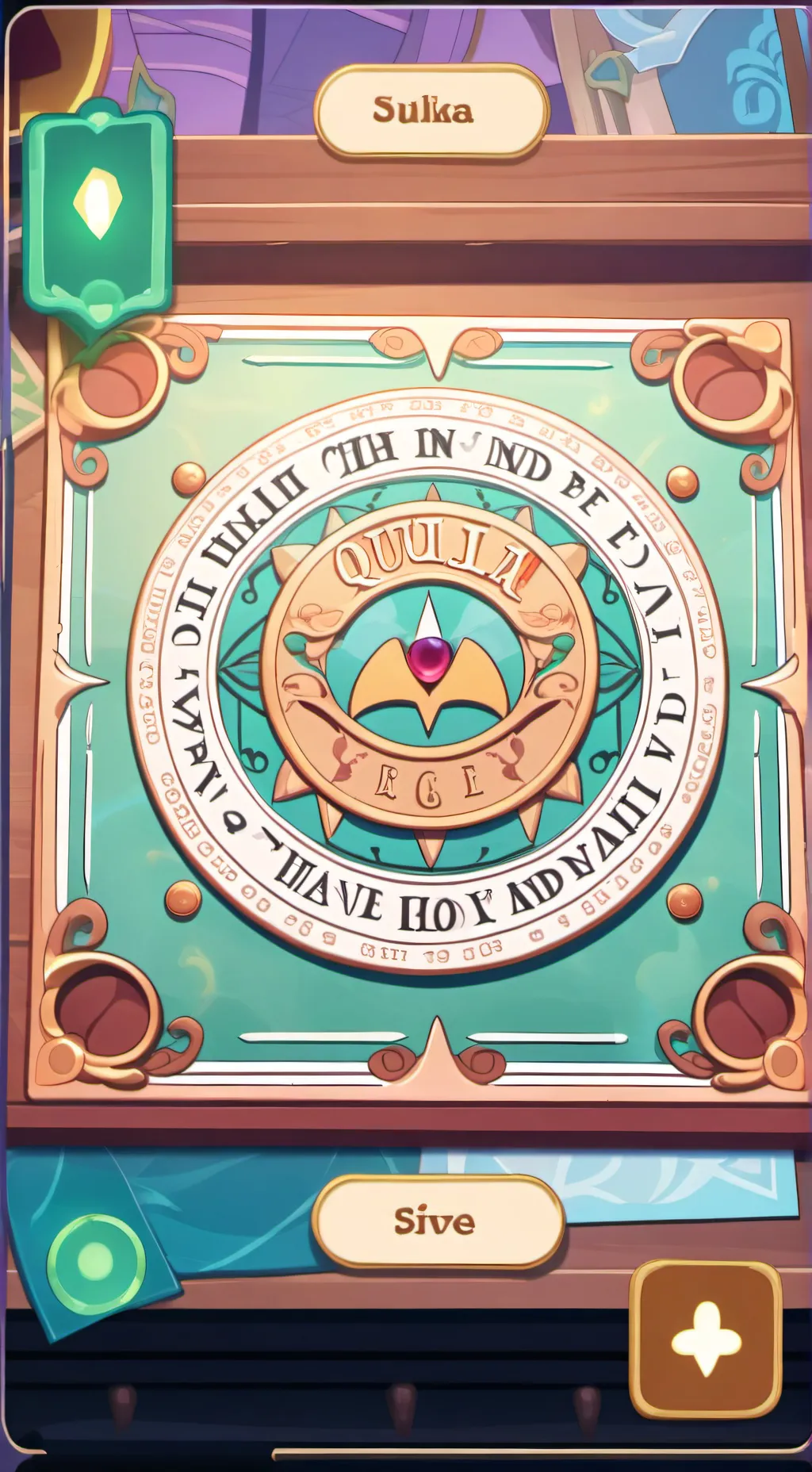 ai character: Ouija board background