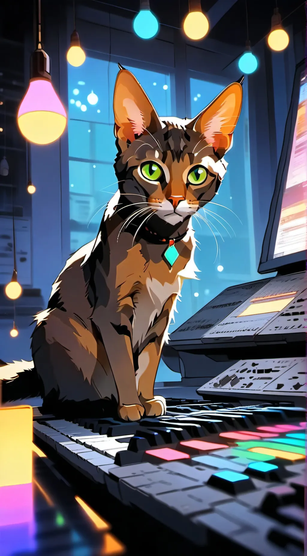 ai character: Pixel background