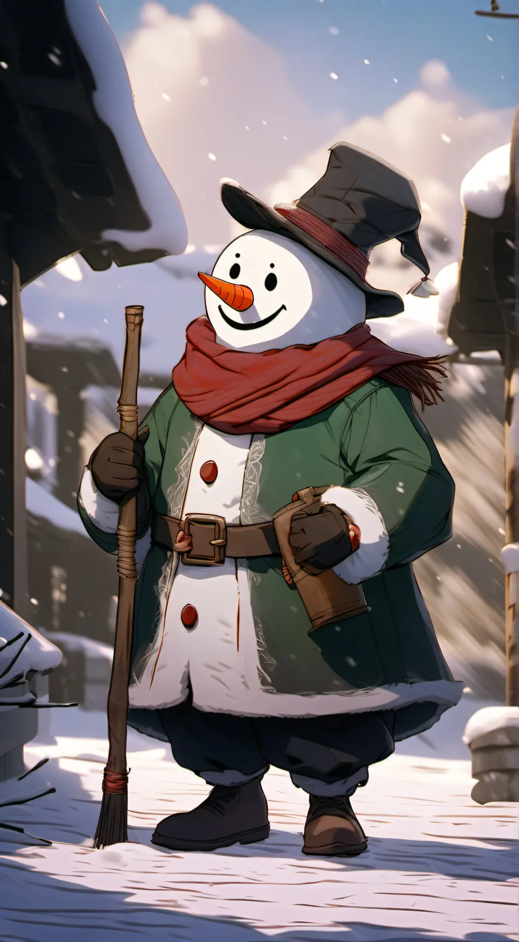 ai character: Frosty background