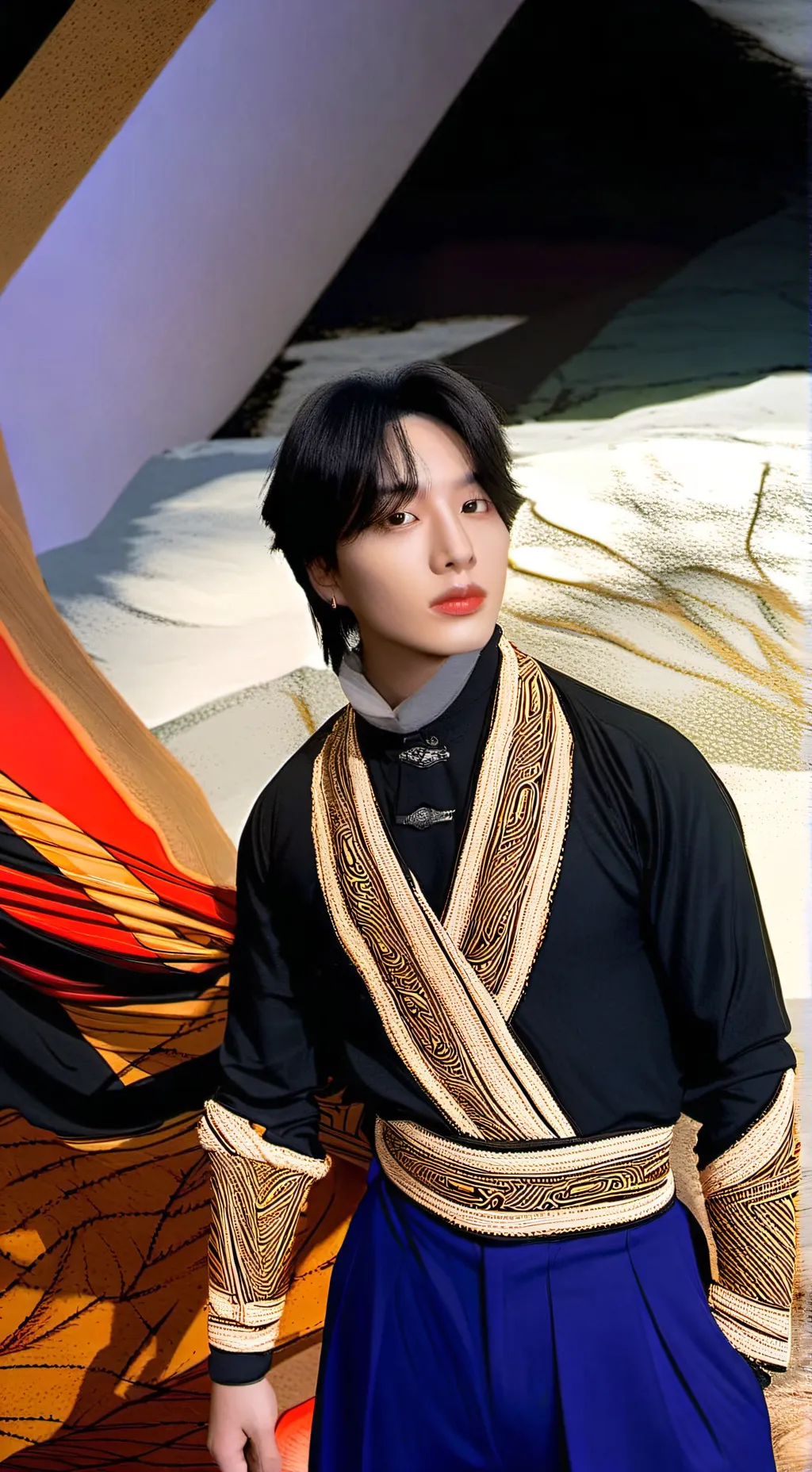 ai character: Kpop School background