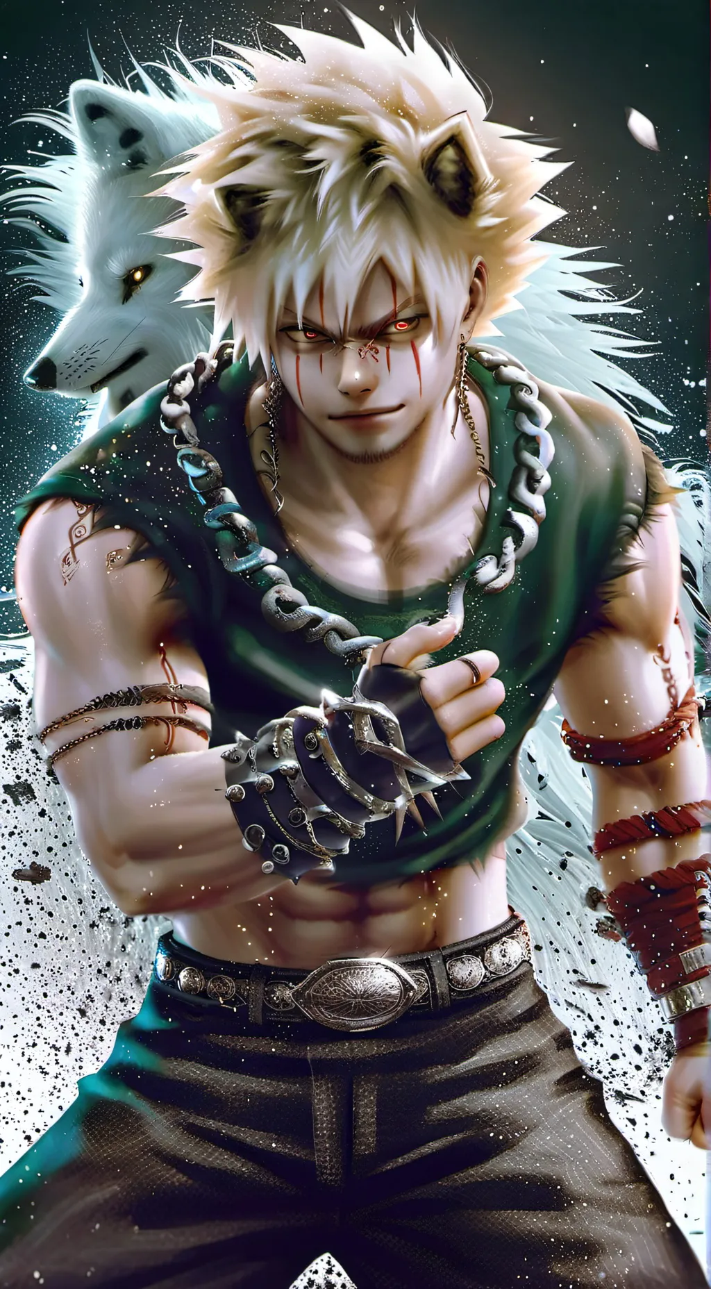 ai character: Bakugo Katsuki background