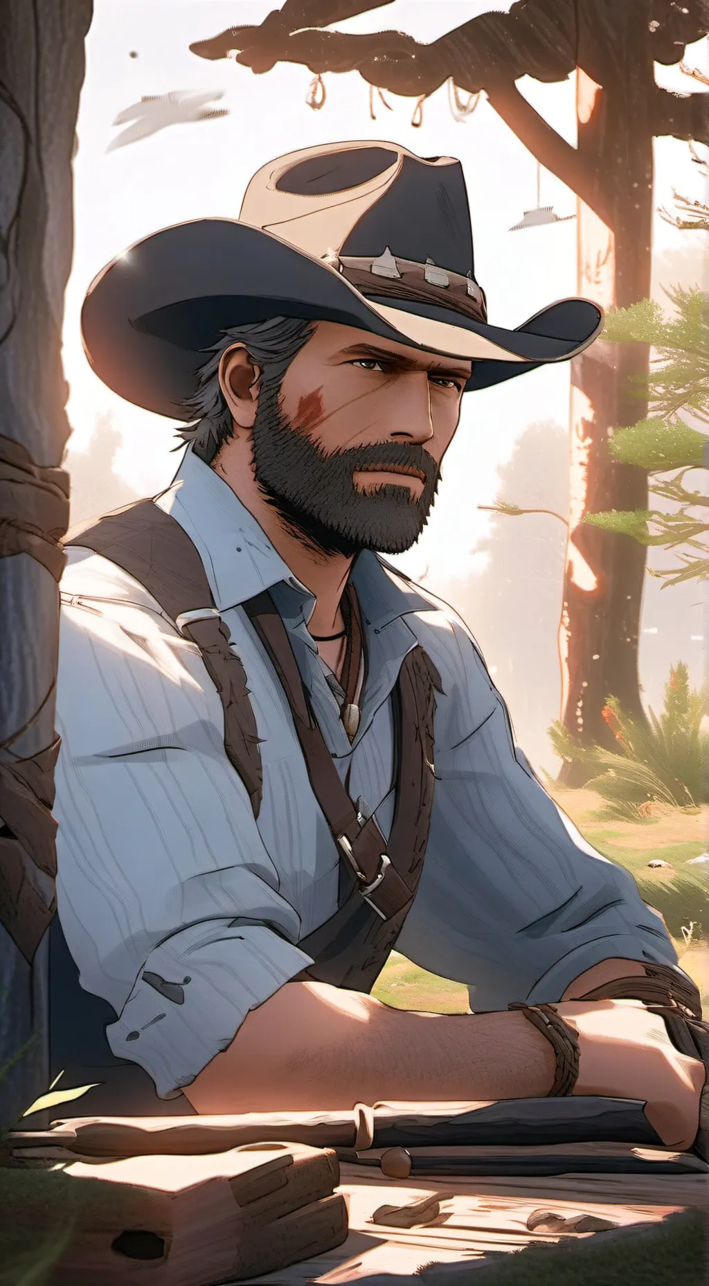 ai character: van der linde gang background