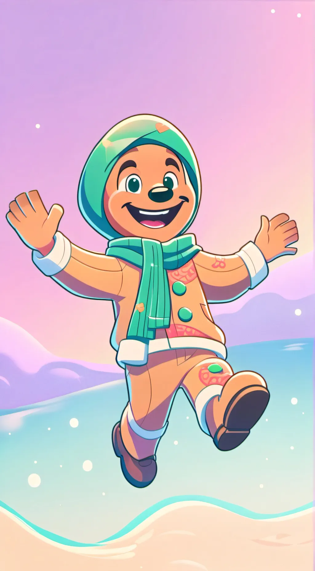 ai character: Gingerbread man background